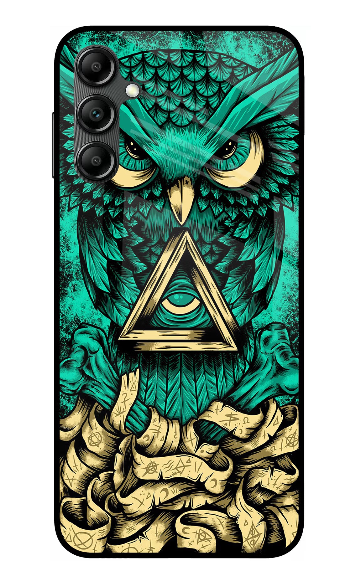 Green Owl Samsung A14 5G Glass Case - Green Owl Samsung A14 5G Glass Case Green Owl Samsung A14 5G Glass Case