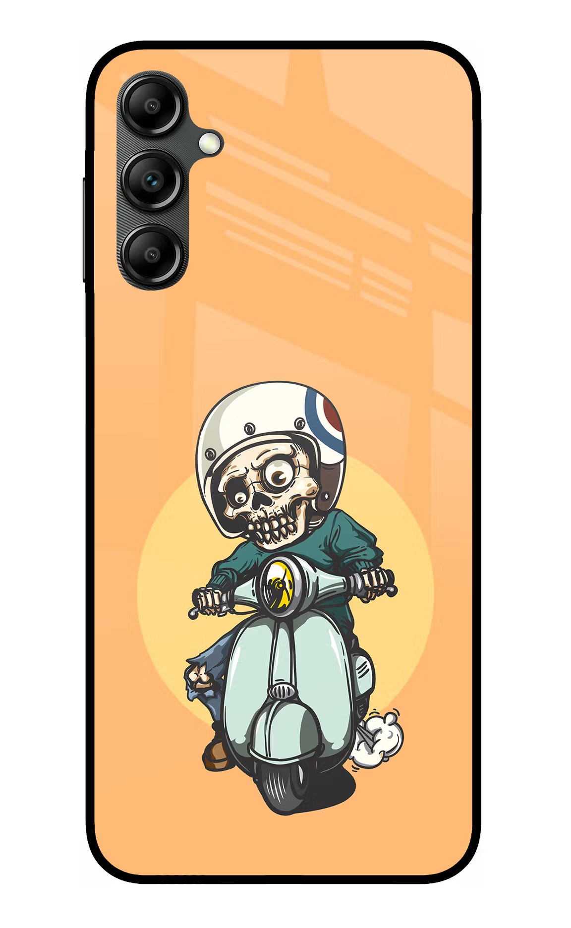 Undead Biker Samsung A14 5G Glass Case - Undead Biker Samsung A14 5G Glass Case Undead Biker Samsung A14 5G Glass Case