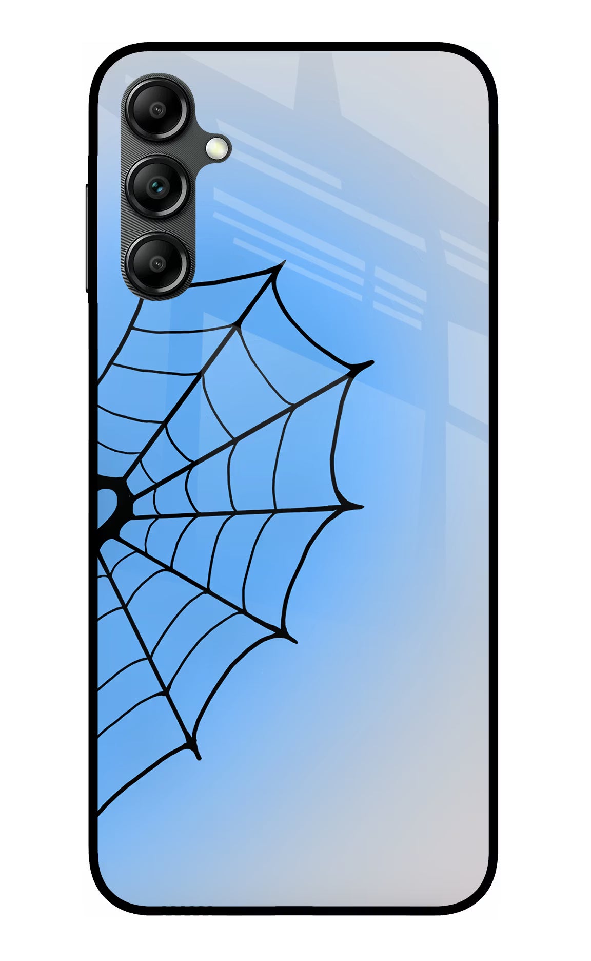 Blue Web Samsung A14 5G Glass Case - Blue Web Samsung A14 5G Glass Case Blue Web Samsung A14 5G Glass Case