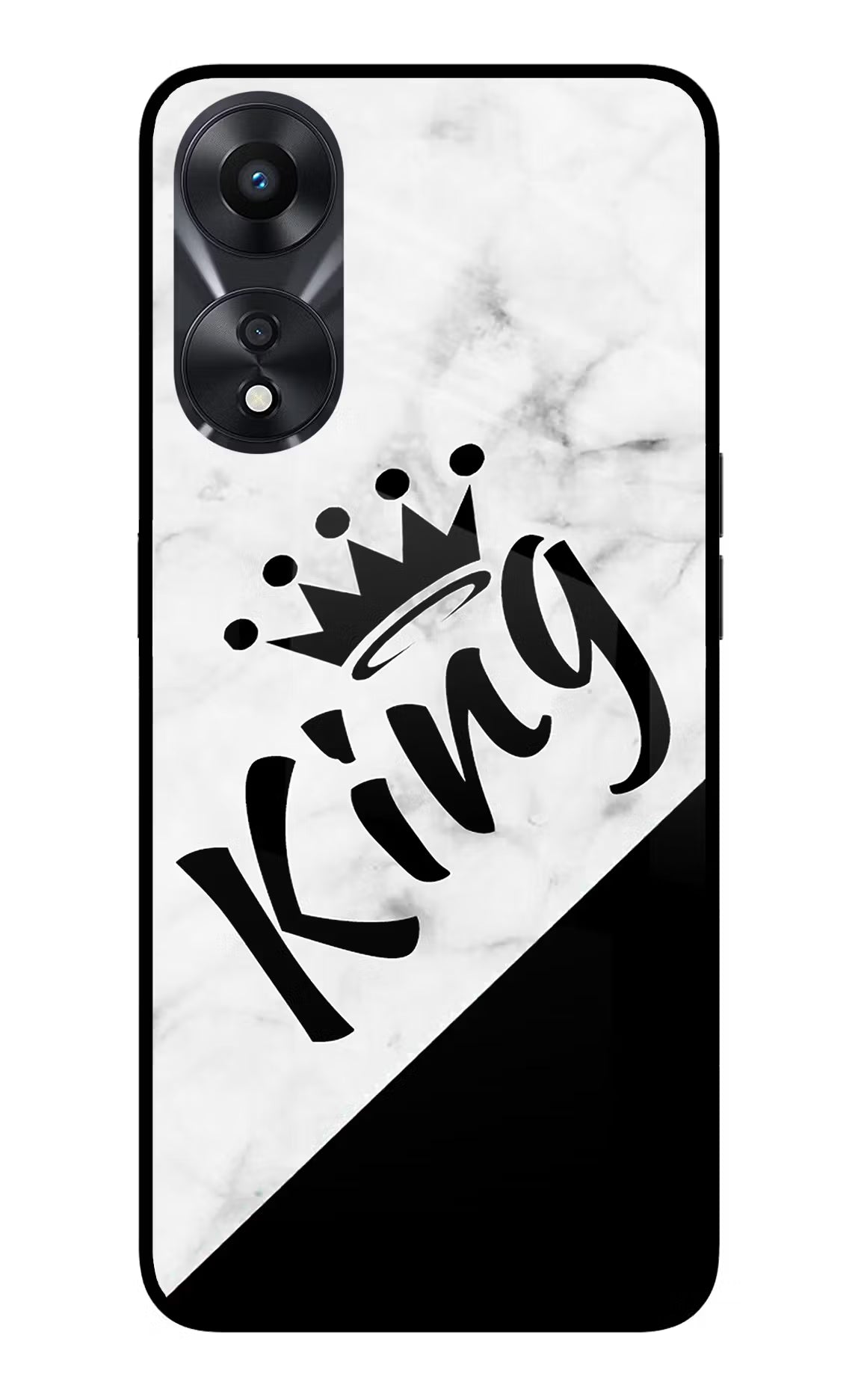 King Oppo A78 5G Glass Case - King Oppo A78 5G Glass Case King Oppo A78 5G Glass Case