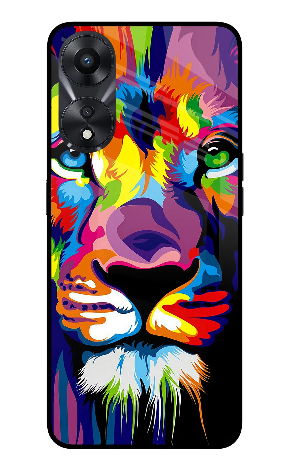 Lion Oppo A78 5G Glass Case - Lion Oppo A78 5G Glass Case Lion Oppo A78 5G Glass Case