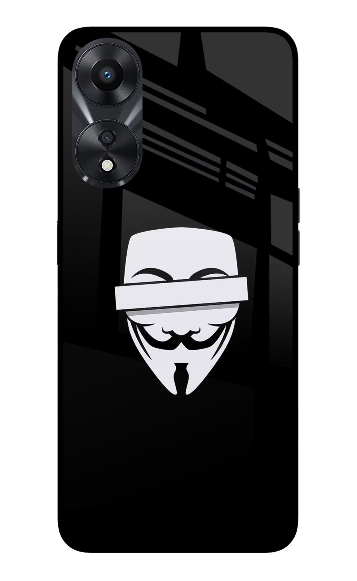 Anonymous Face Oppo A78 5G Glass Case - Anonymous Face Oppo A78 5G Glass Case Anonymous Face Oppo A78 5G Glass Case