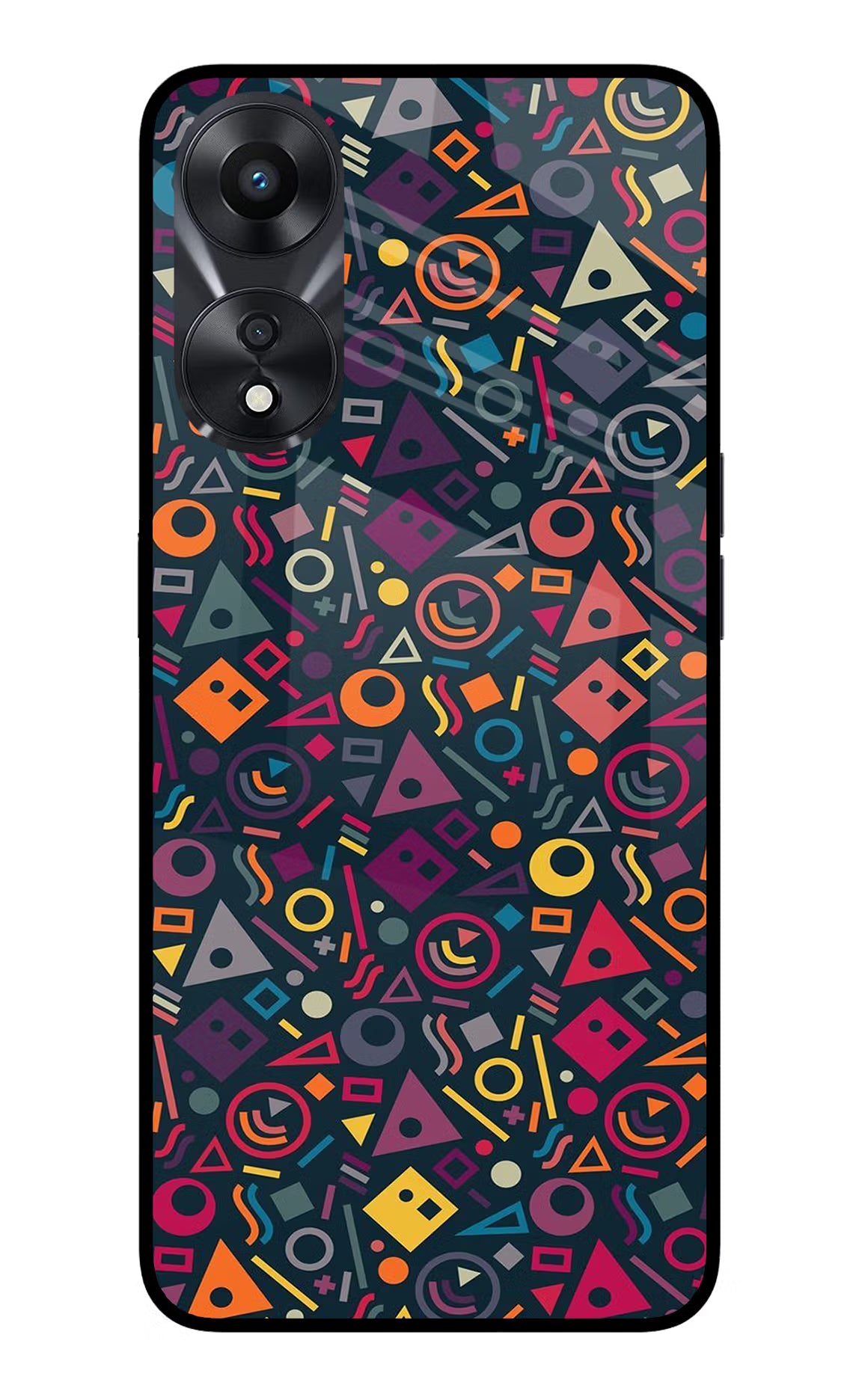 Geometric Abstract Oppo A78 5G Glass Case - Geometric Abstract Oppo A78 5G Glass Case Geometric Abstract Oppo A78 5G Glass Case