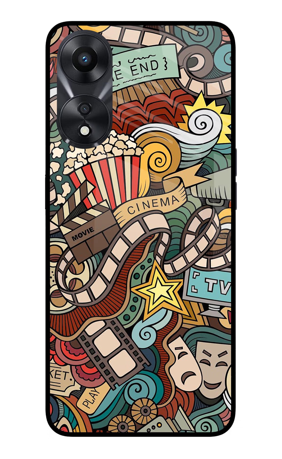 Cinema Abstract Oppo A78 5G Glass Case - Cinema Abstract Oppo A78 5G Glass Case Cinema Abstract Oppo A78 5G Glass Case