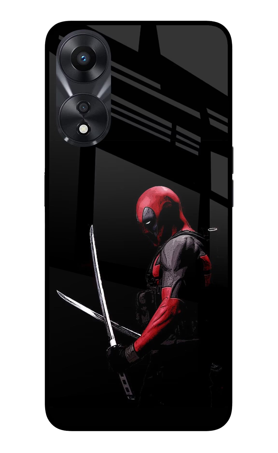 Deadpool Oppo A78 5G Glass Case - Deadpool Oppo A78 5G Glass Case Deadpool Oppo A78 5G Glass Case