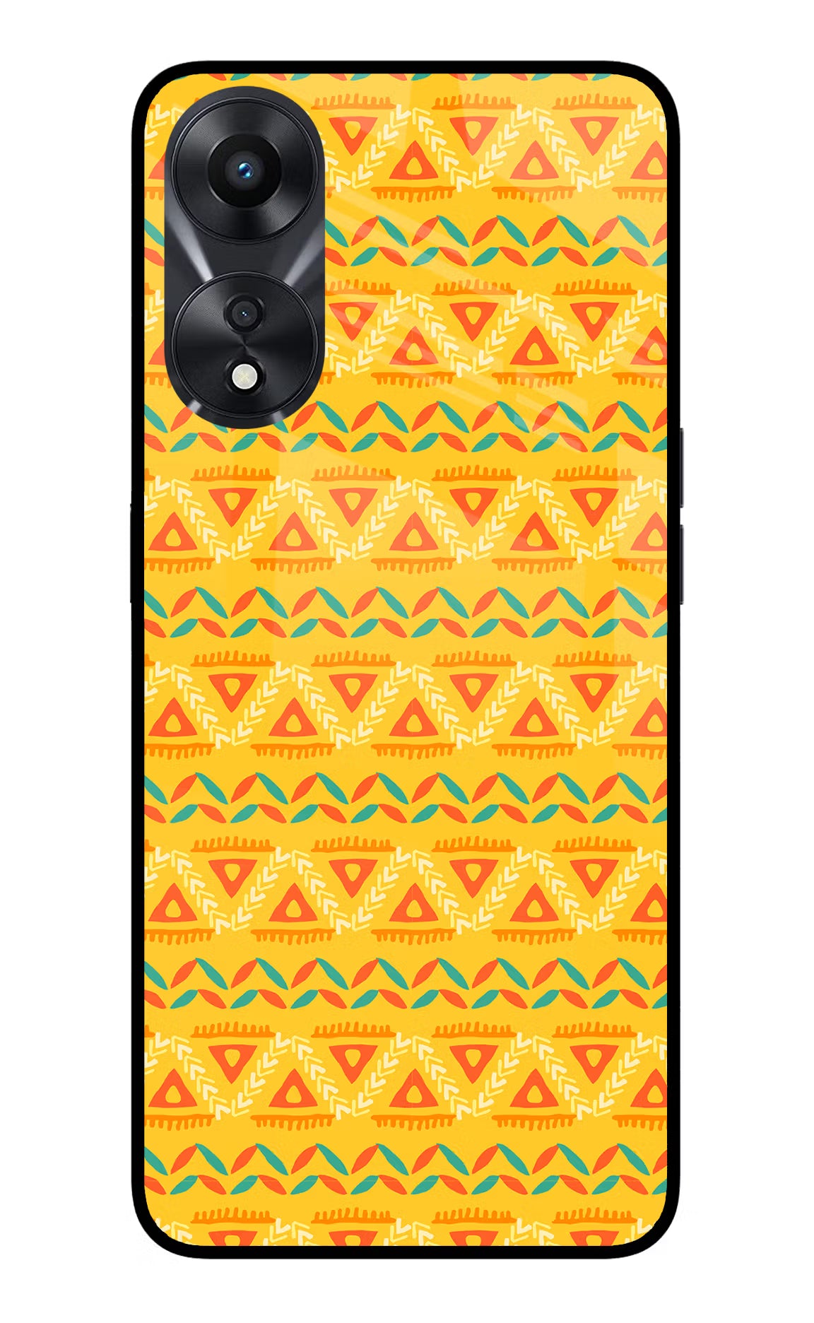 Tribal Pattern Oppo A78 5G Glass Case - Tribal Pattern Oppo A78 5G Glass Case Tribal Pattern Oppo A78 5G Glass Case