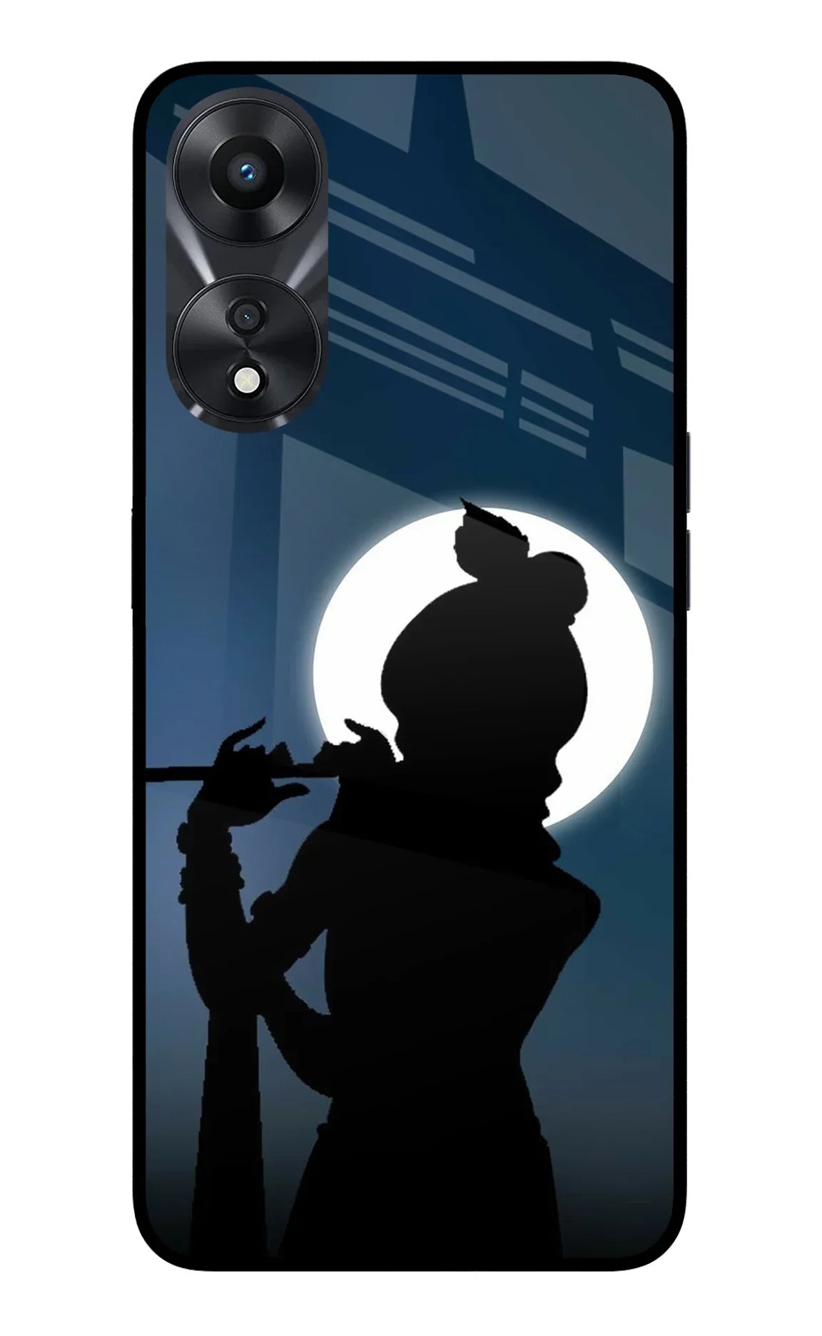 Shri Krishna Silhouette Oppo A78 5G Glass Case - Shri Krishna Silhouette Oppo A78 5G Glass Case Shri Krishna Silhouette Oppo A78 5G Glass Case