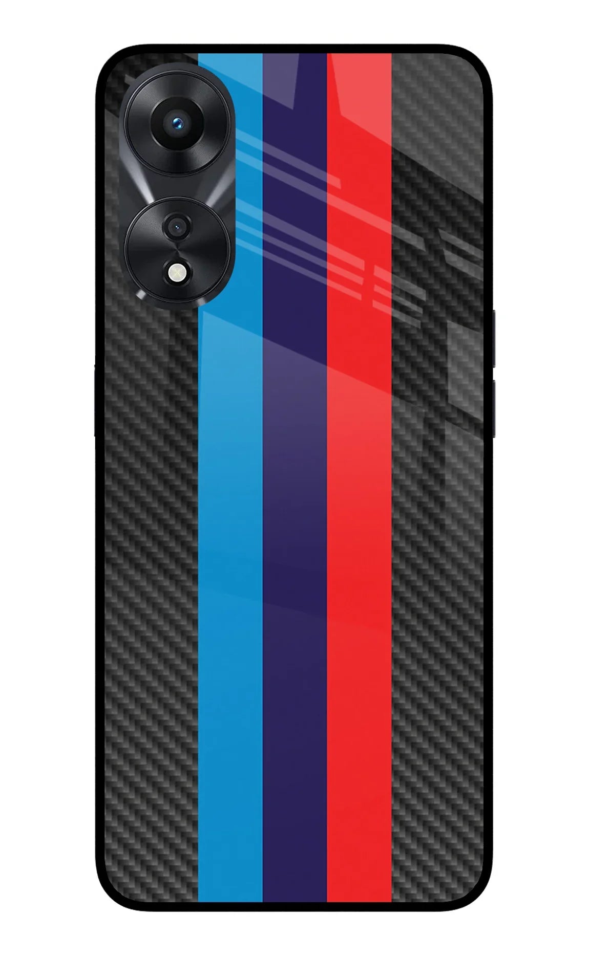 BMW Stripes Pattern Oppo A78 5G Glass Case - BMW Stripes Pattern Oppo A78 5G Glass Case BMW Stripes Pattern Oppo A78 5G Glass Case