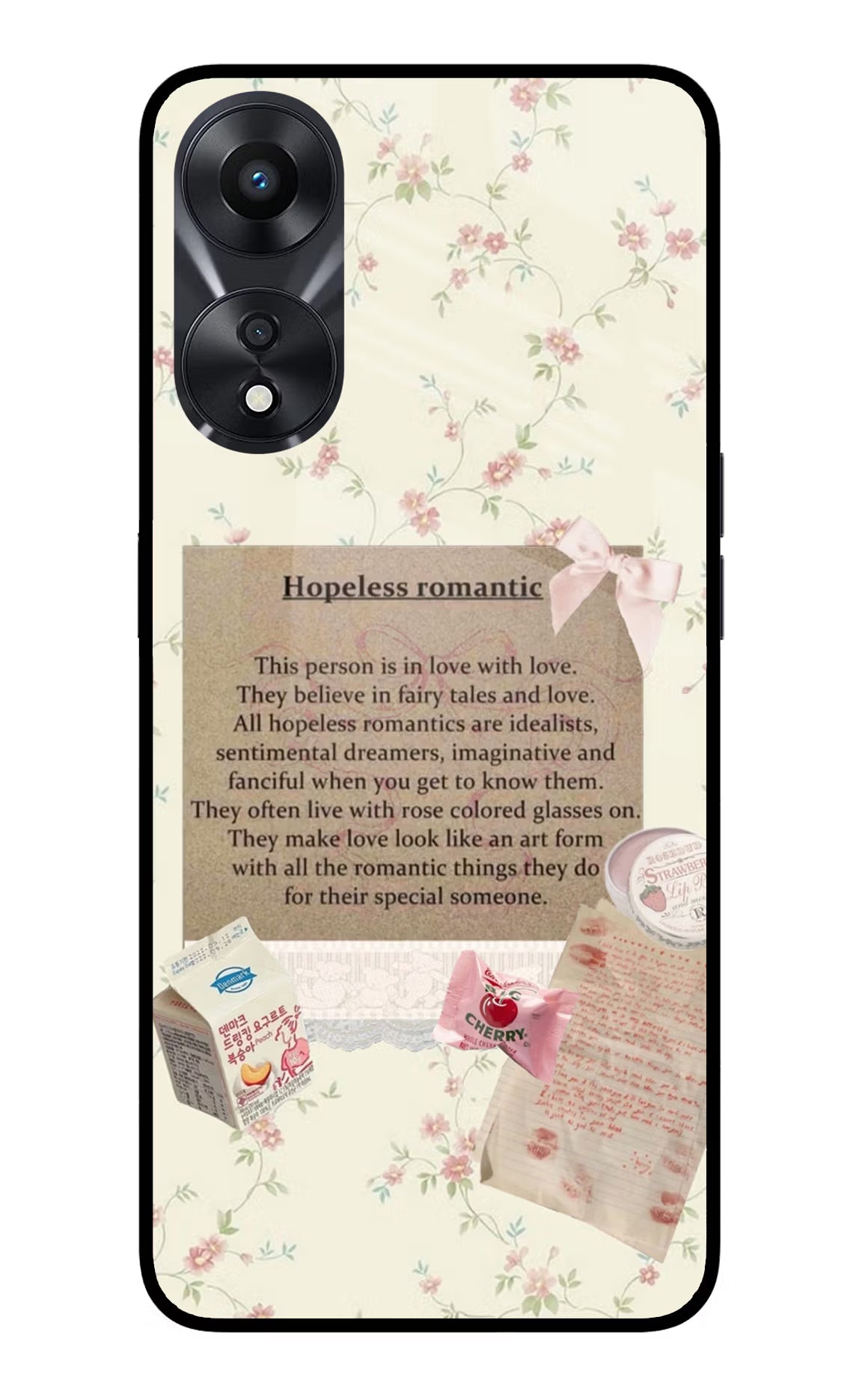 Hopeless Romantic Oppo A78 5G Glass Case - Hopeless Romantic Oppo A78 5G Glass Case Hopeless Romantic Oppo A78 5G Glass Case