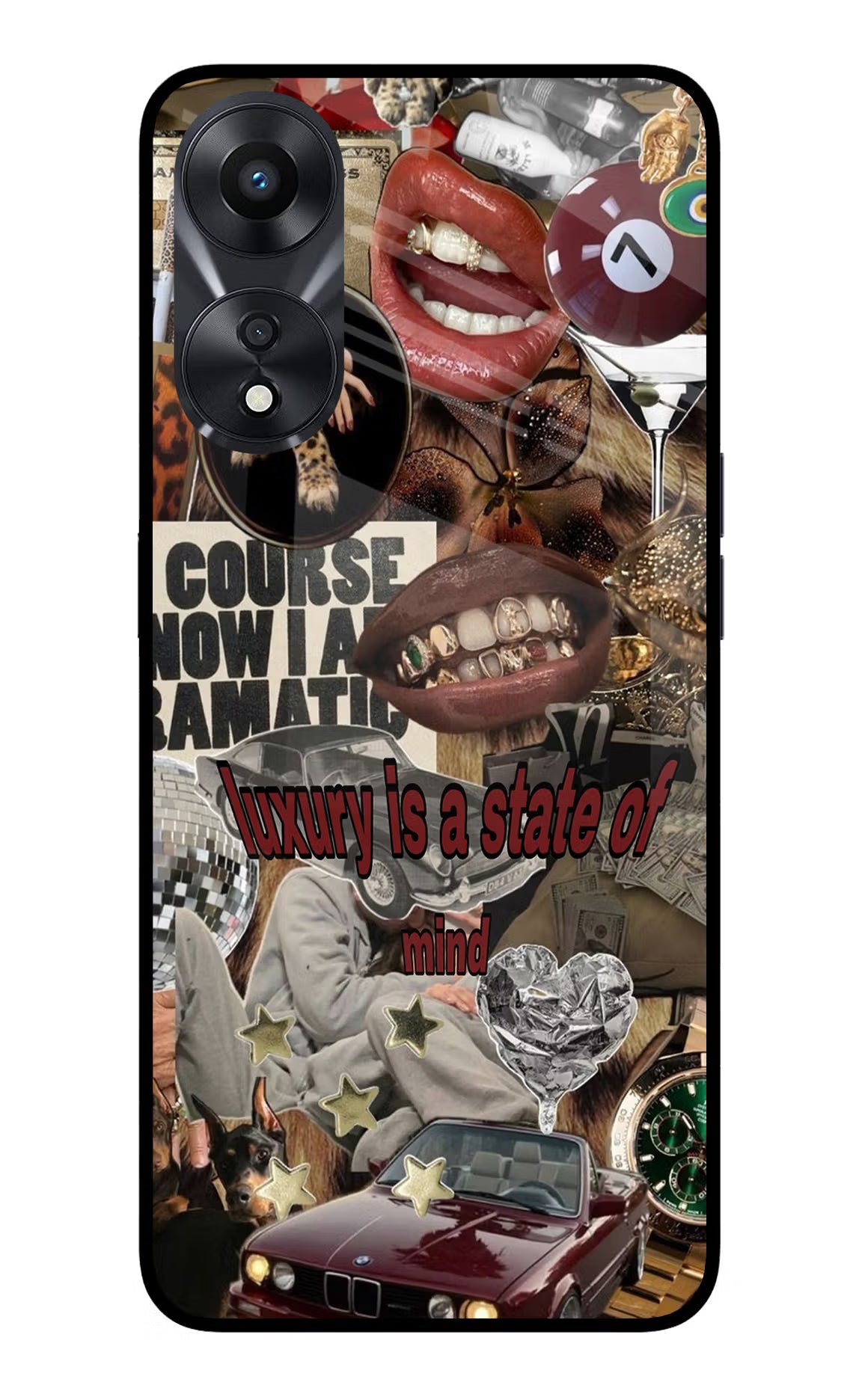 Luxury Oppo A78 5G Glass Case - Luxury Oppo A78 5G Glass Case Luxury Oppo A78 5G Glass Case