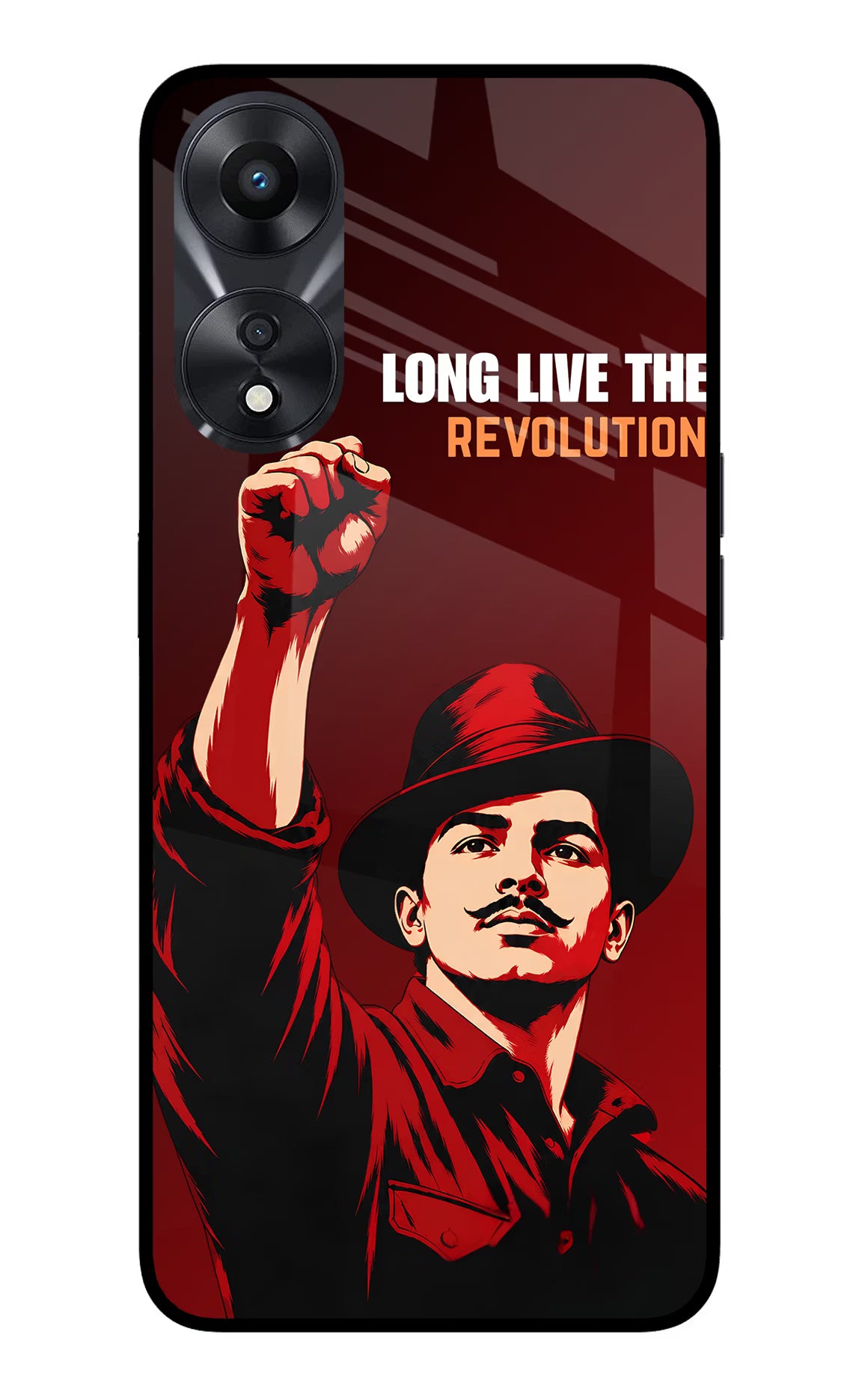 Bhagat Singh Revolution Oppo A78 5G Glass Case - Bhagat Singh Revolution Oppo A78 5G Glass Case Bhagat Singh Revolution Oppo A78 5G Glass Case