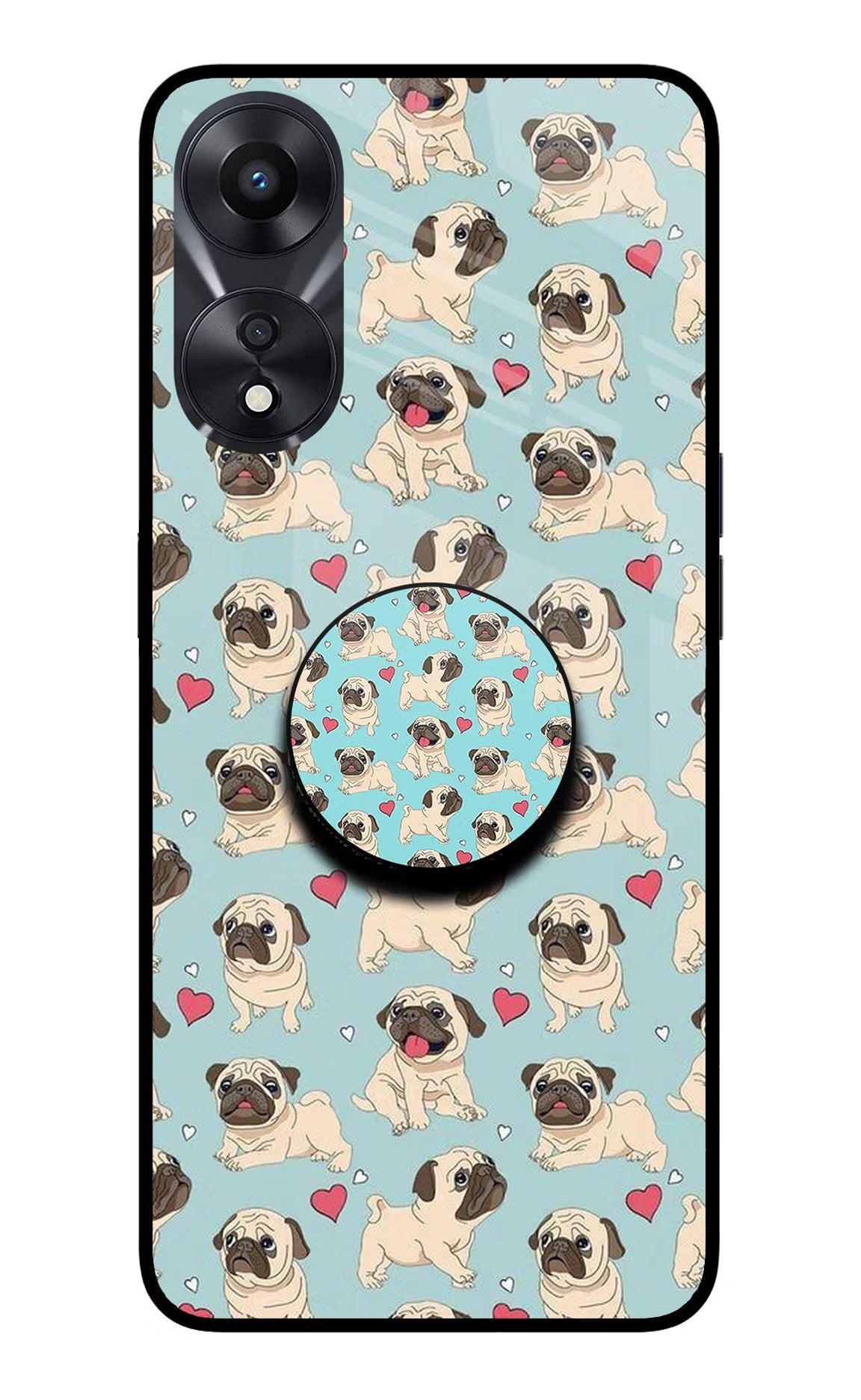 Pug Dog Oppo A78 5G Glass Case - Pug Dog Oppo A78 5G Glass Case Pug Dog Oppo A78 5G Glass Case