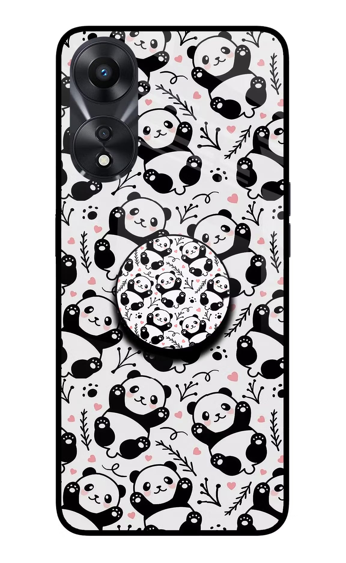 Cute Panda Oppo A78 5G Glass Case - Cute Panda Oppo A78 5G Glass Case Cute Panda Oppo A78 5G Glass Case