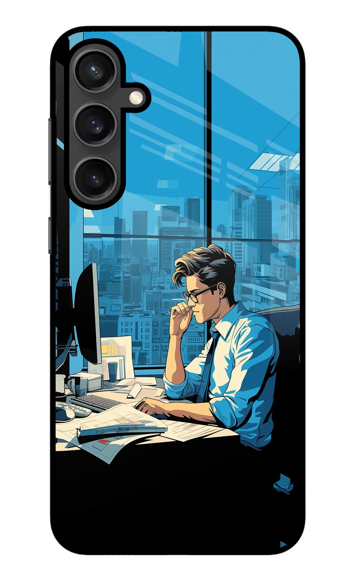 Focused Hustler (AI Generated) Samsung S23 Glass Case - Focused Hustler (AI Generated) Samsung S23 Glass Case Focused Hustler (AI Generated) Samsung S23 Glass Case