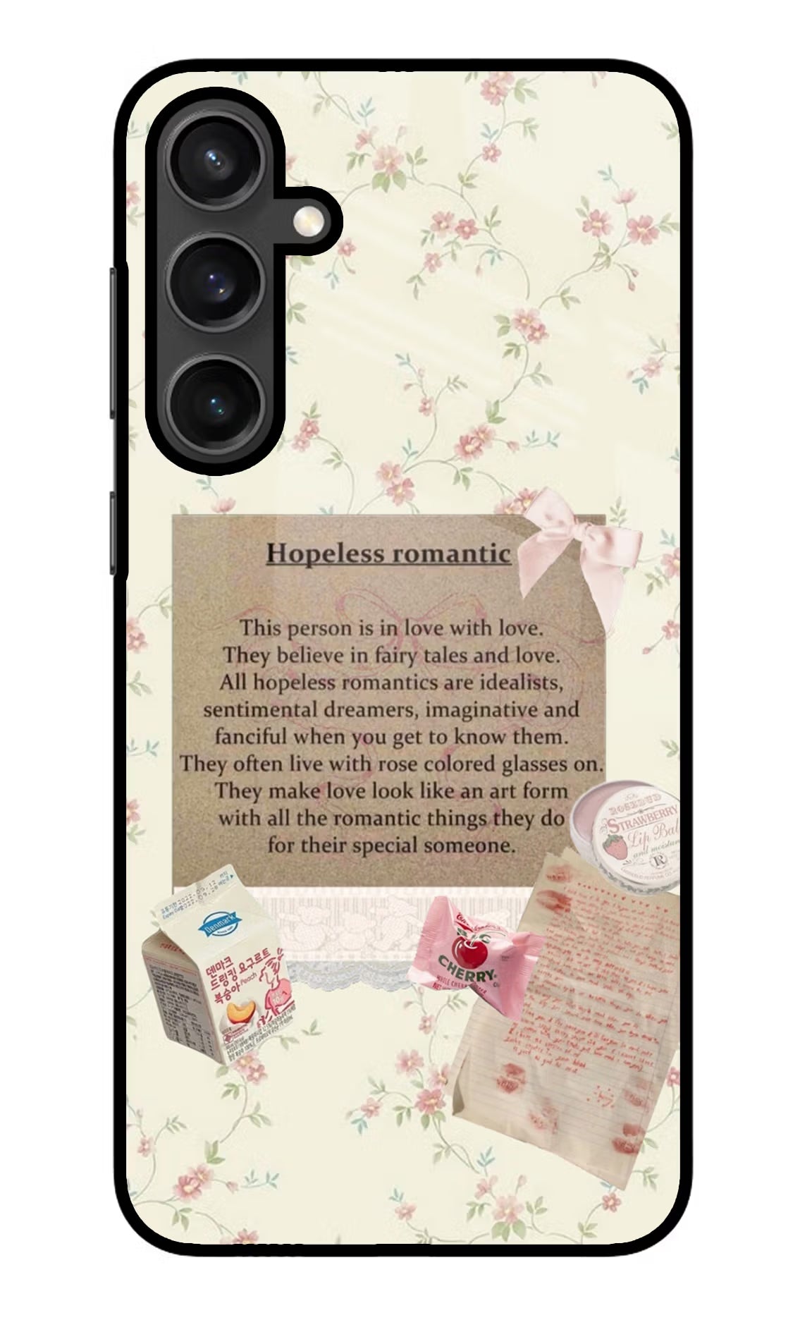 Hopeless Romantic Samsung S23 Glass Case - Hopeless Romantic Samsung S23 Glass Case Hopeless Romantic Samsung S23 Glass Case