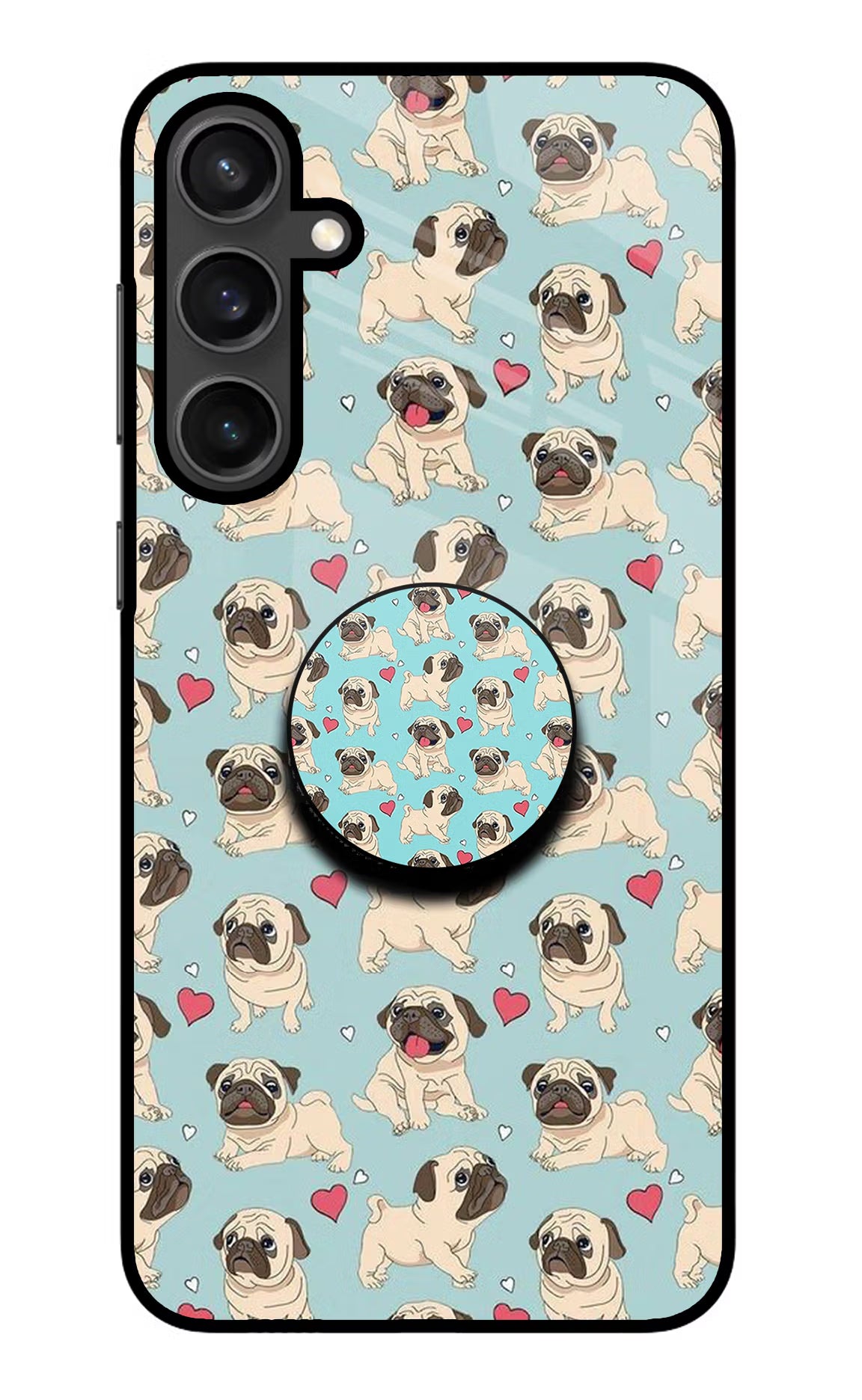 Pug Dog Samsung S23 Glass Case - Pug Dog Samsung S23 Glass Case Pug Dog Samsung S23 Glass Case