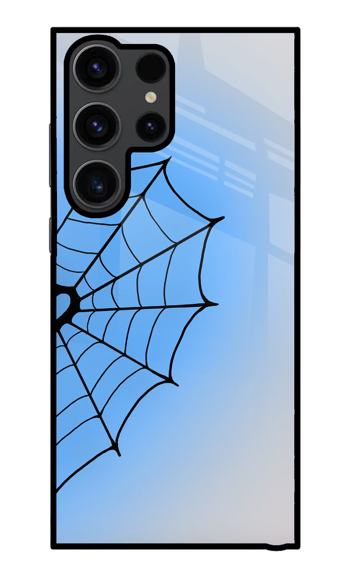 Blue Web Samsung S23 Ultra Glass Case - Blue Web Samsung S23 Ultra Glass Case Blue Web Samsung S23 Ultra Glass Case