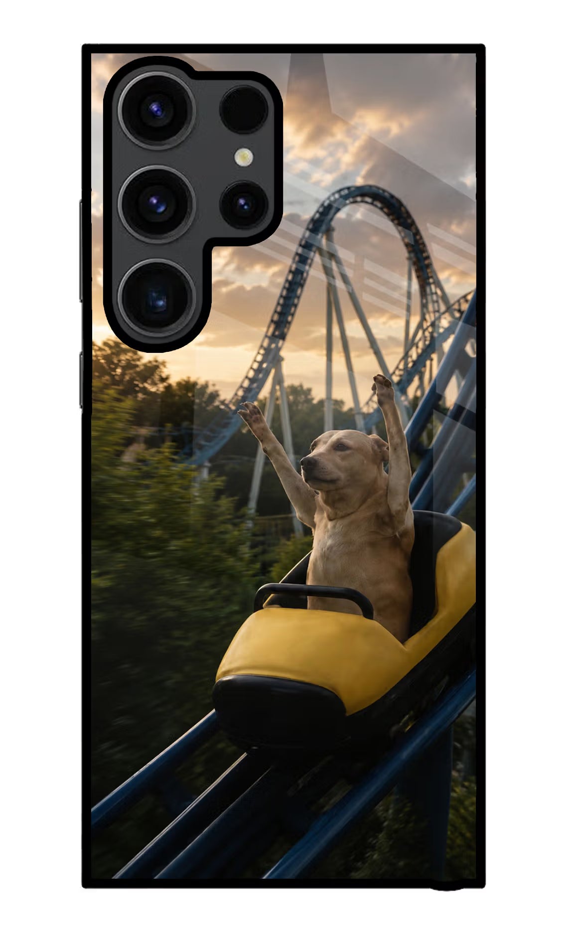 Rollercoaster Dog Samsung S23 Ultra Glass Case - Rollercoaster Dog Samsung S23 Ultra Glass Case Rollercoaster Dog Samsung S23 Ultra Glass Case