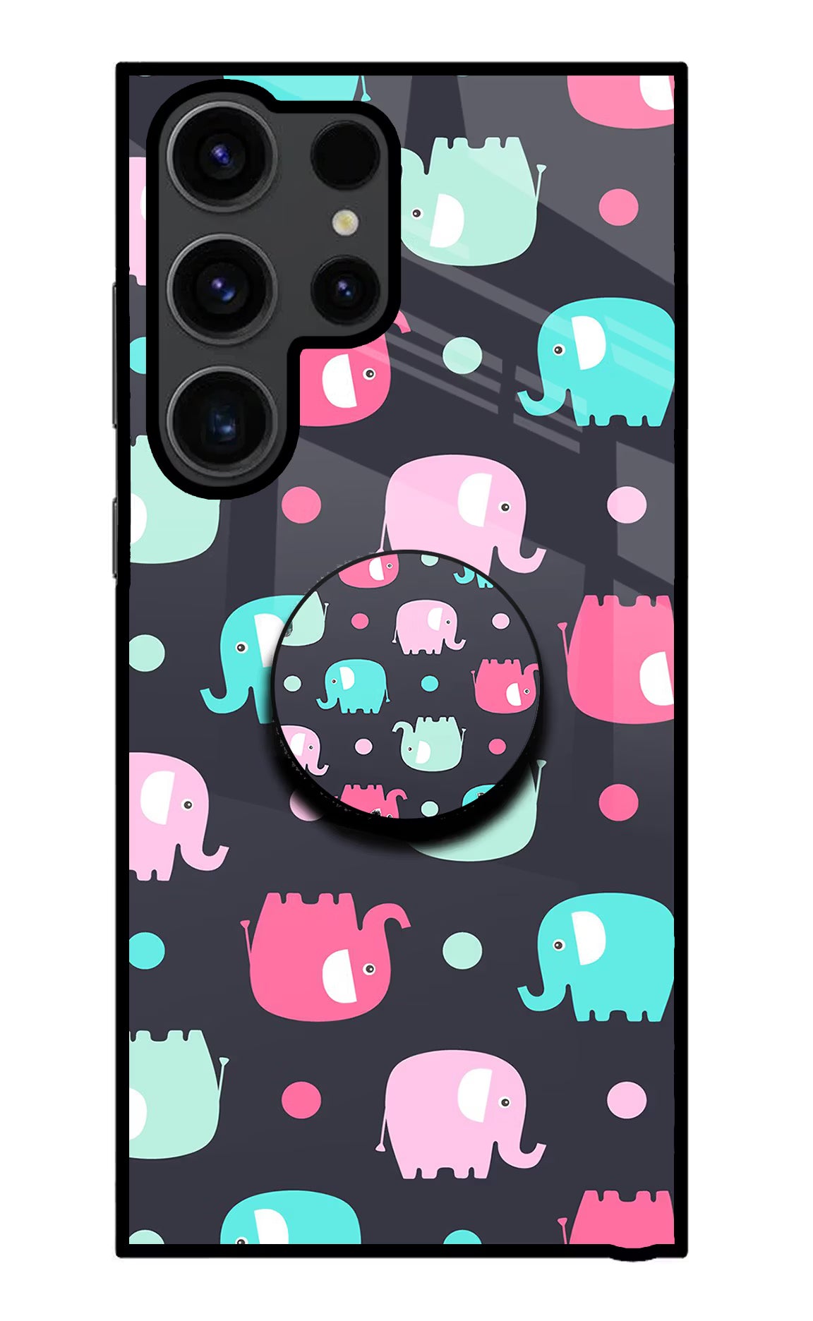 Baby Elephants Samsung S23 Ultra Glass Case - Baby Elephants Samsung S23 Ultra Glass Case Baby Elephants Samsung S23 Ultra Glass Case