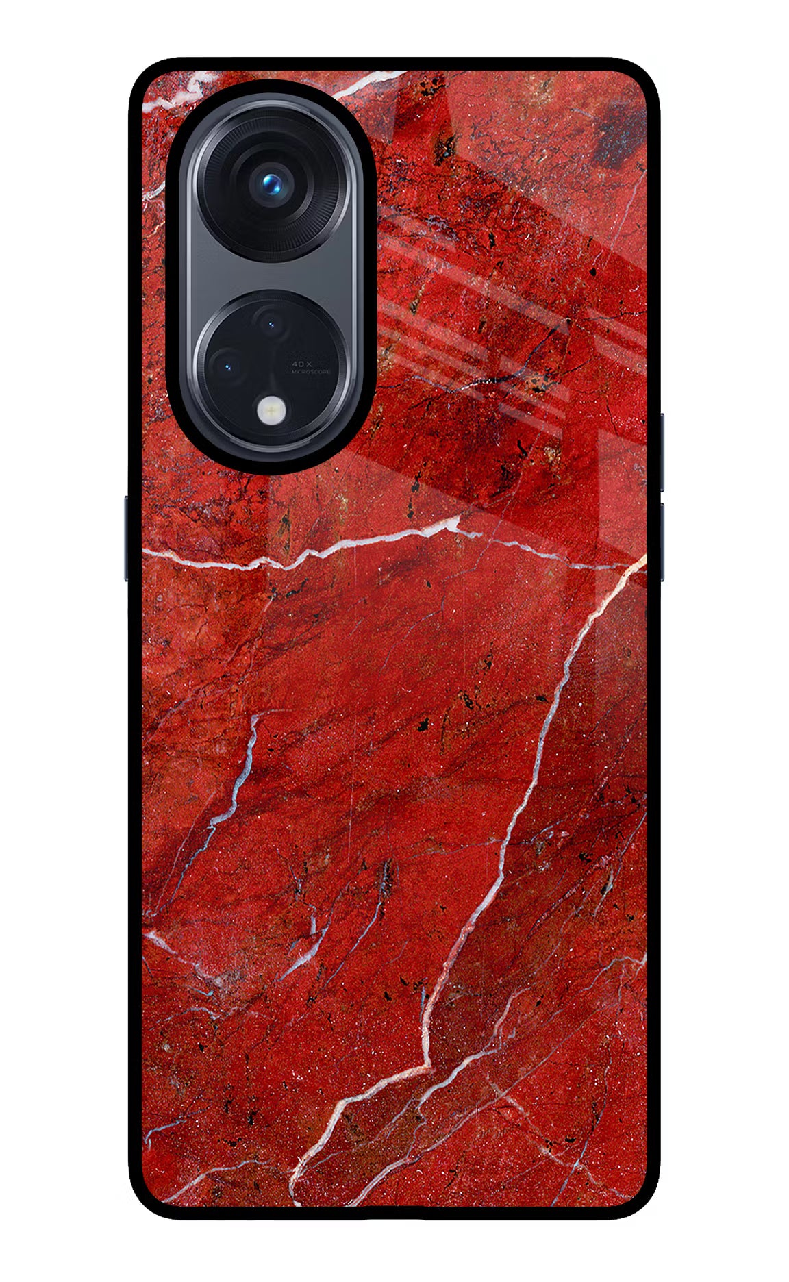 Red Marble Design Oppo Reno8 T 5G Glass Case - Red Marble Design Oppo Reno8 T 5G Glass Case Red Marble Design Oppo Reno8 T 5G Glass Case