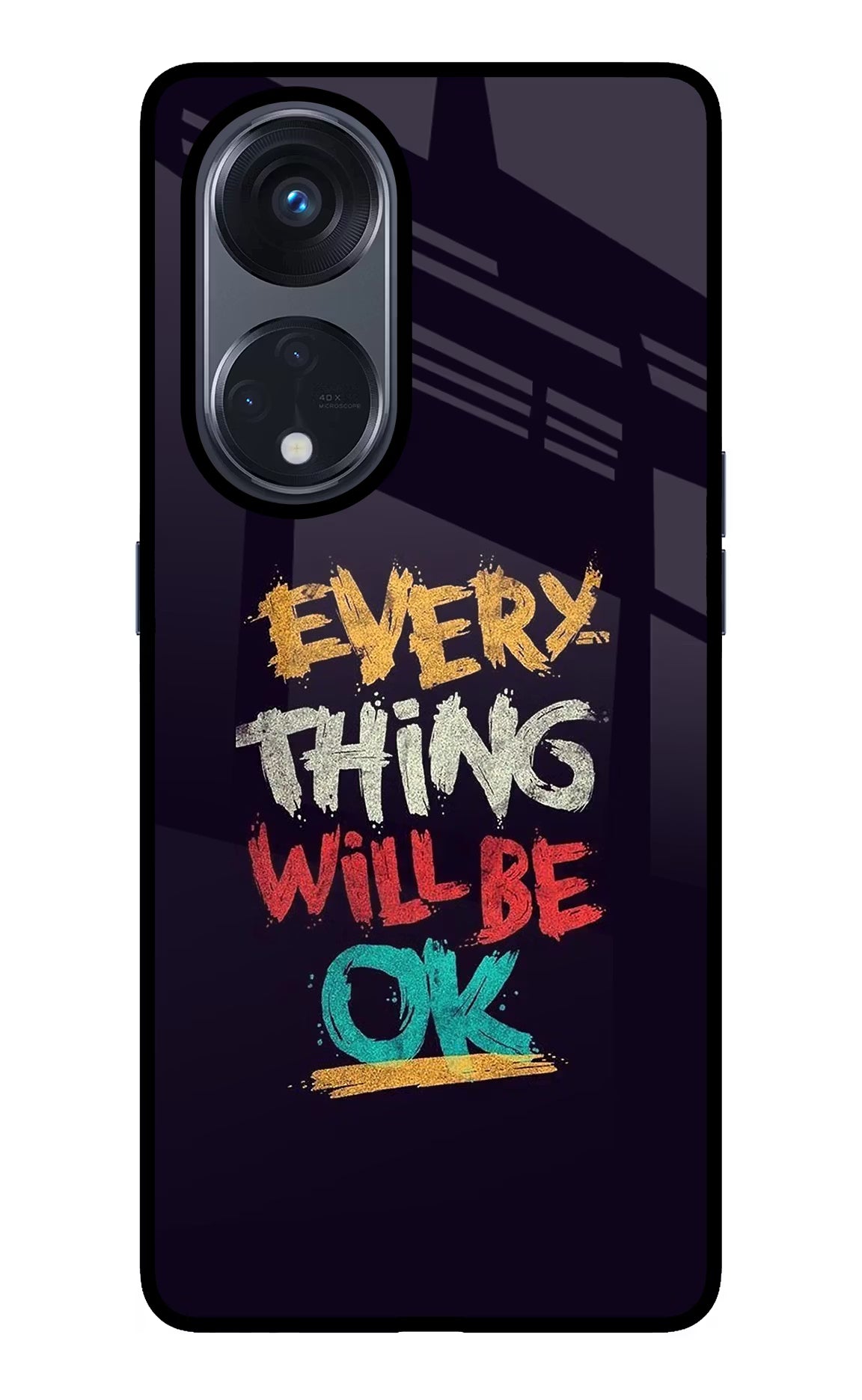 Everything Will Be Ok Oppo Reno8 T 5G Glass Case - Everything Will Be Ok Oppo Reno8 T 5G Glass Case Everything Will Be Ok Oppo Reno8 T 5G Glass Case