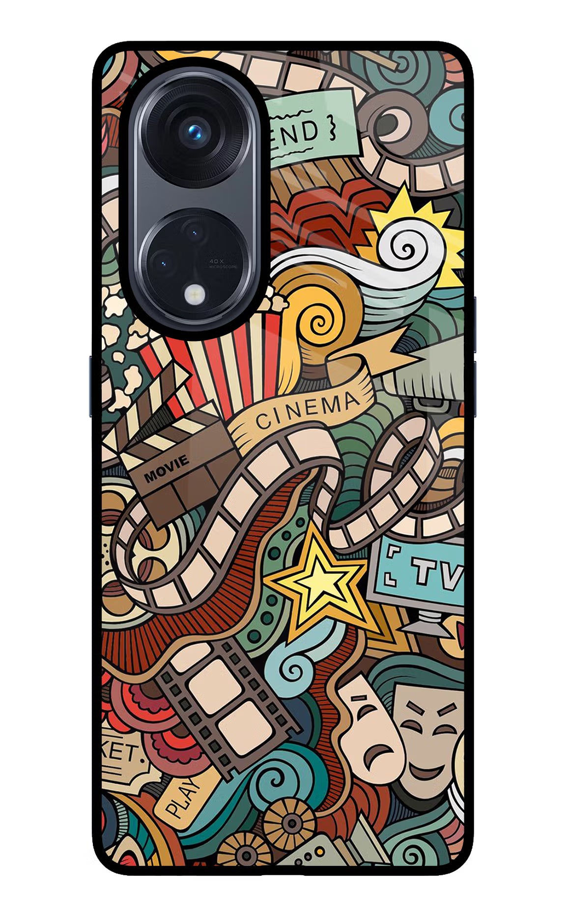 Cinema Abstract Oppo Reno8 T 5G Glass Case - Cinema Abstract Oppo Reno8 T 5G Glass Case Cinema Abstract Oppo Reno8 T 5G Glass Case