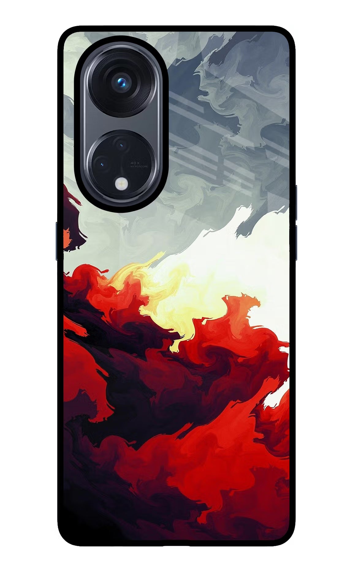 Fire Cloud Oppo Reno8 T 5G Glass Case - Fire Cloud Oppo Reno8 T 5G Glass Case Fire Cloud Oppo Reno8 T 5G Glass Case