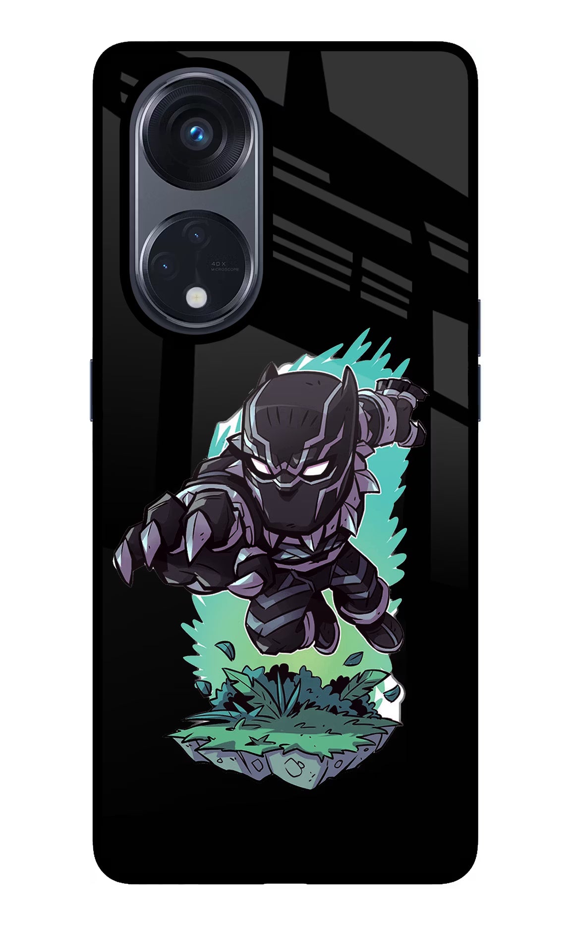 Black Panther Oppo Reno8 T 5G Glass Case - Black Panther Oppo Reno8 T 5G Glass Case Black Panther Oppo Reno8 T 5G Glass Case