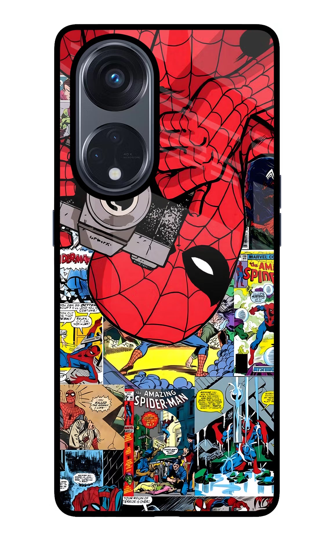 Spider Man Oppo Reno8 T 5G Glass Case - Spider Man Oppo Reno8 T 5G Glass Case Spider Man Oppo Reno8 T 5G Glass Case