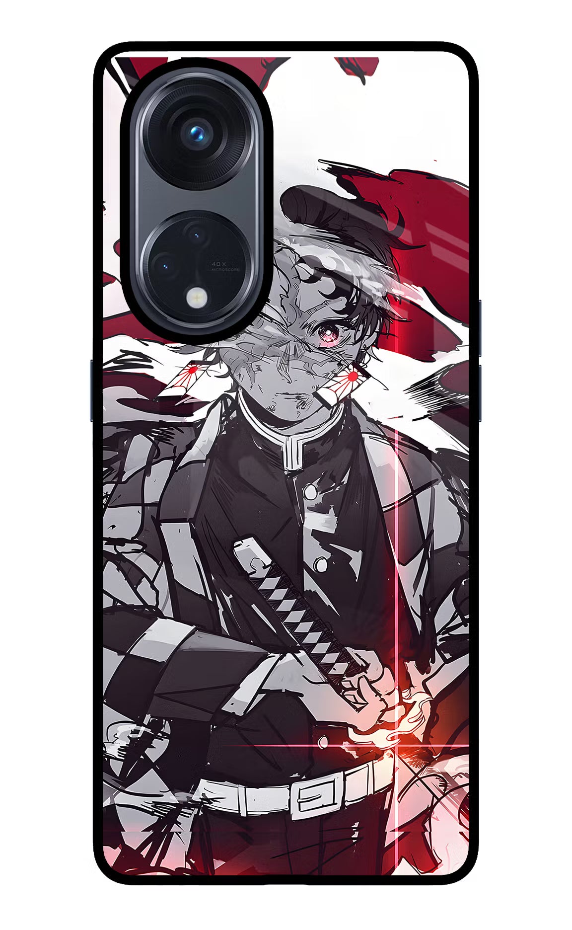 Demon Slayer Oppo Reno8 T 5G Glass Case - Demon Slayer Oppo Reno8 T 5G Glass Case Demon Slayer Oppo Reno8 T 5G Glass Case