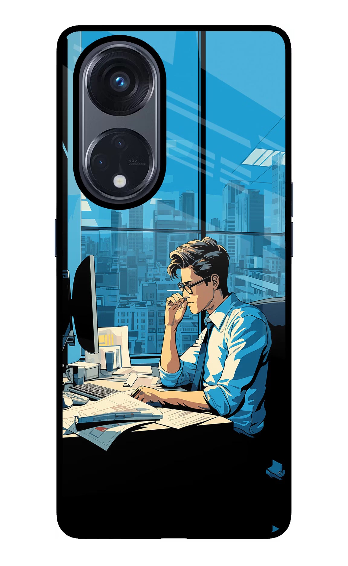 Focused Hustler (AI Generated) Oppo Reno8 T 5G Glass Case - Focused Hustler (AI Generated) Oppo Reno8 T 5G Glass Case Focused Hustler (AI Generated) Oppo Reno8 T 5G Glass Case