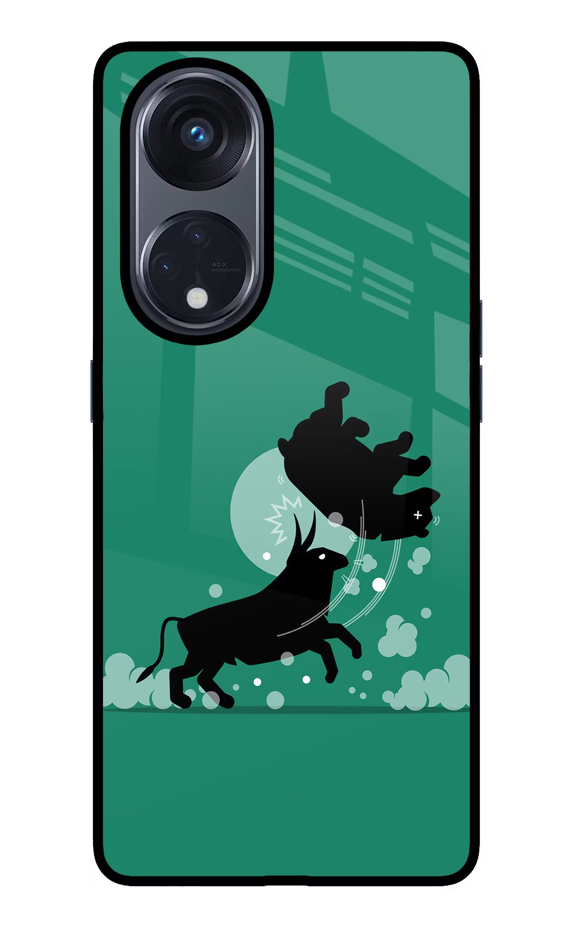 Bull Conqueror Oppo Reno8 T 5G Glass Case - Bull Conqueror Oppo Reno8 T 5G Glass Case Bull Conqueror Oppo Reno8 T 5G Glass Case