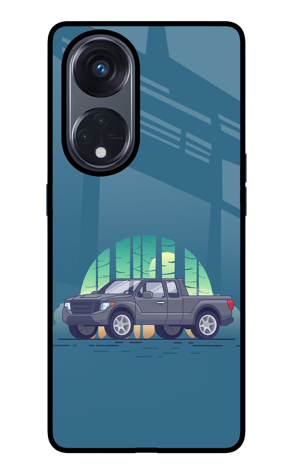 Retro Garage Vibe Oppo Reno8 T 5G Glass Case - Retro Garage Vibe Oppo Reno8 T 5G Glass Case Retro Garage Vibe Oppo Reno8 T 5G Glass Case