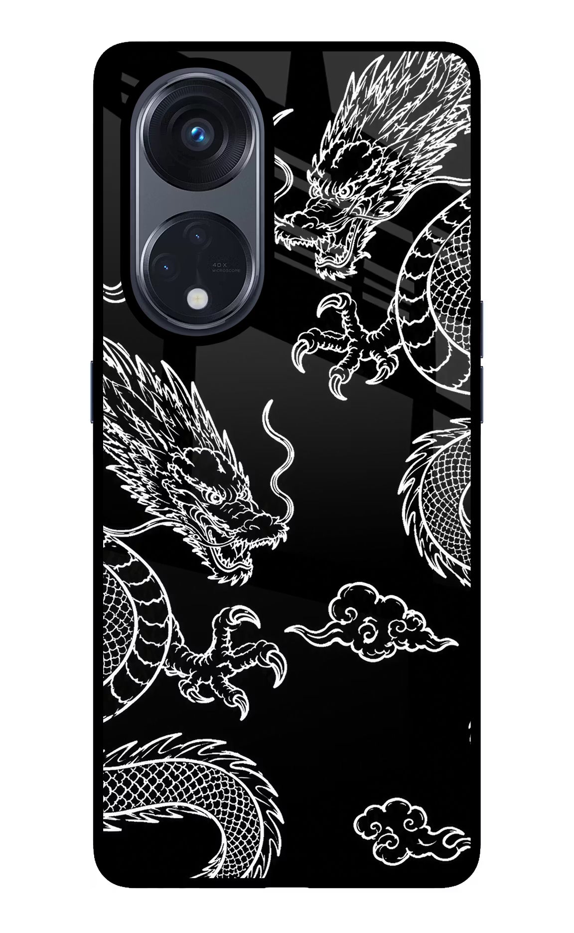 Twin Dragons Oppo Reno8 T 5G Glass Case - Twin Dragons Oppo Reno8 T 5G Glass Case Twin Dragons Oppo Reno8 T 5G Glass Case