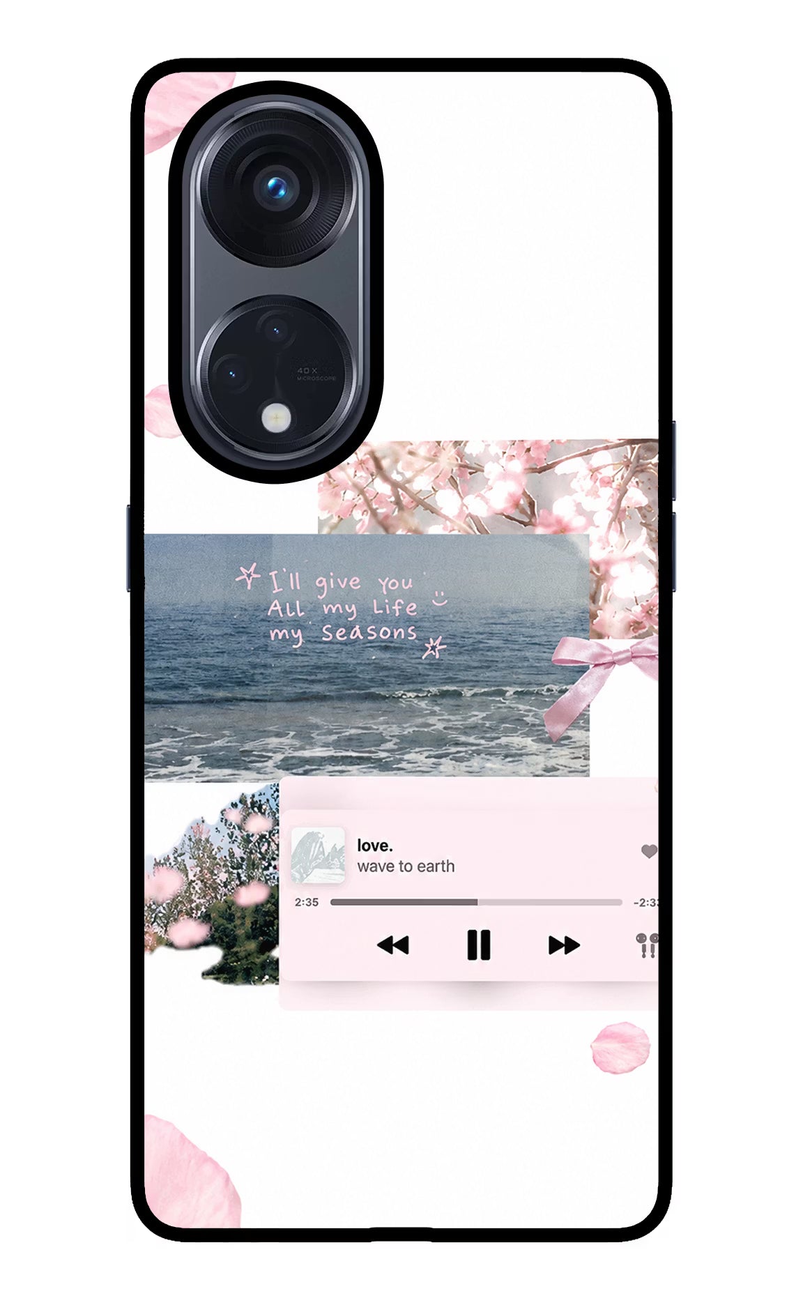 Wave to earth Oppo Reno8 T 5G Glass Case - Wave to earth Oppo Reno8 T 5G Glass Case Wave to earth Oppo Reno8 T 5G Glass Case