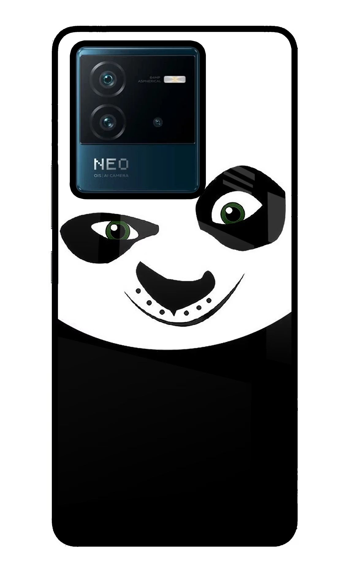 Panda IQOO Neo 6 5G Back Cover - Panda IQOO Neo 6 5G Glass Case Back Cover by Casekaro Panda IQOO Neo 6 5G Glass Case Back Cover by Casekaro