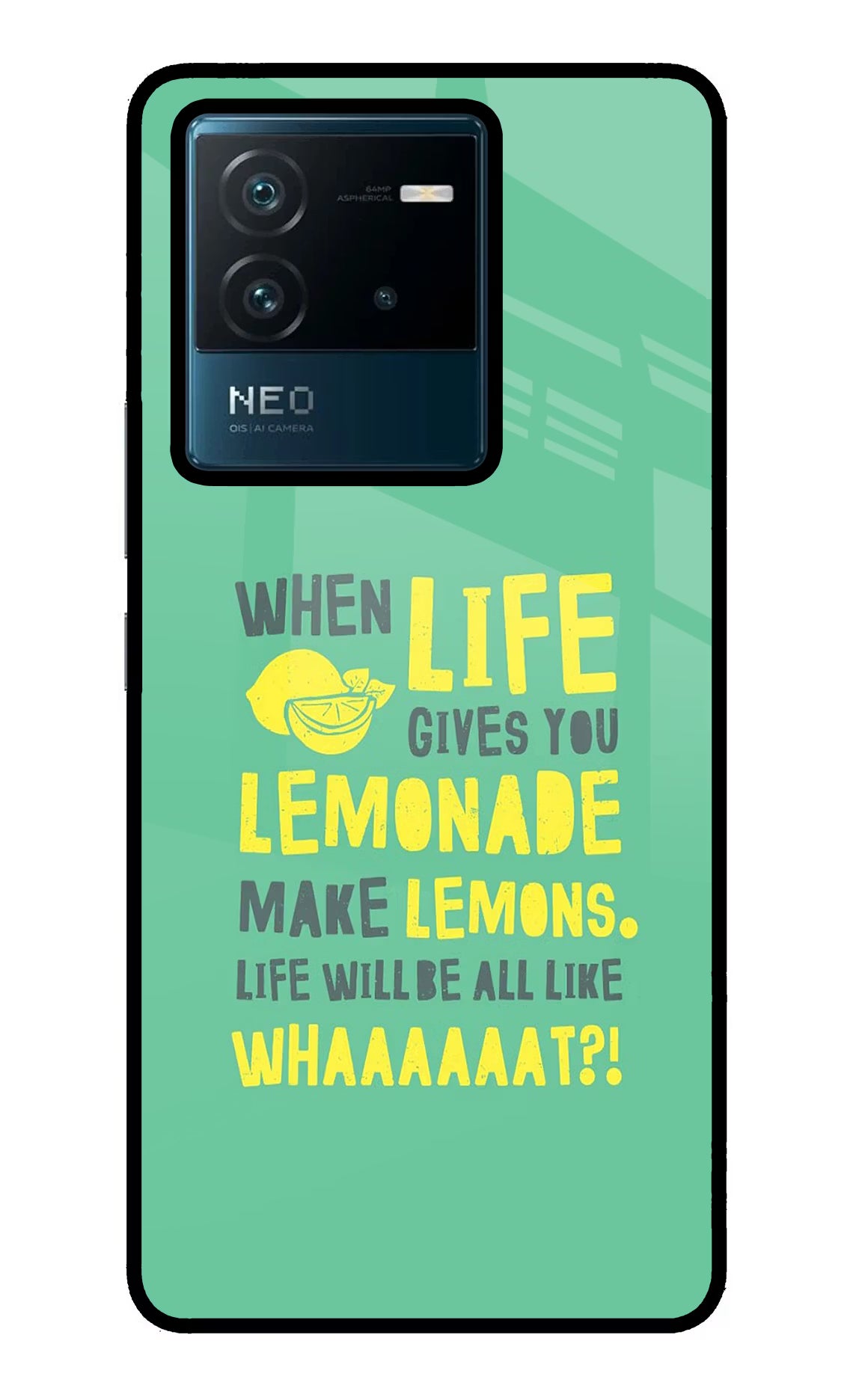 Quote IQOO Neo 6 5G Back Cover - Quote IQOO Neo 6 5G Glass Case Back Cover by Casekaro Quote IQOO Neo 6 5G Glass Case Back Cover by Casekaro