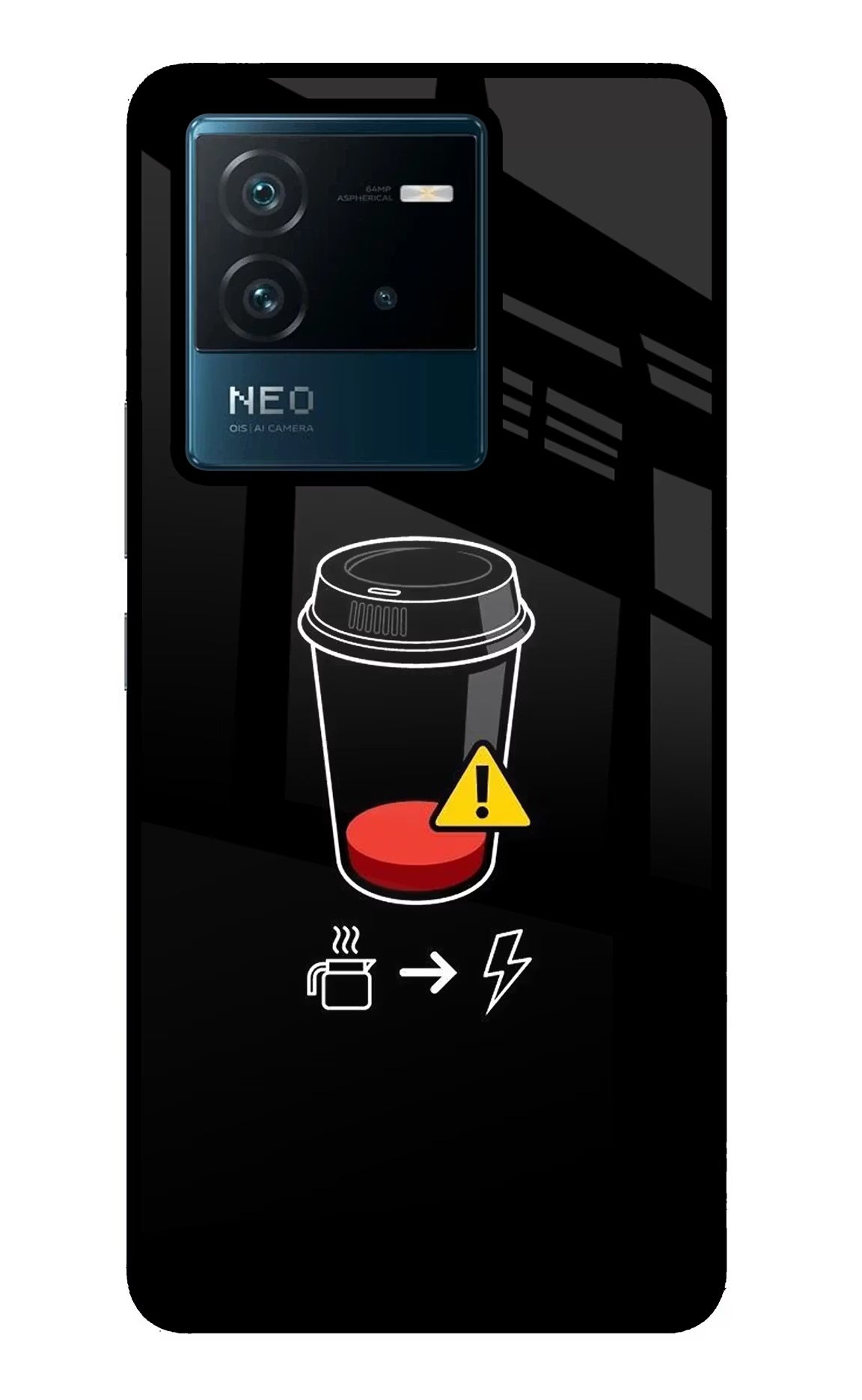 Coffee IQOO Neo 6 5G Back Cover - Coffee IQOO Neo 6 5G Glass Case Back Cover by Casekaro Coffee IQOO Neo 6 5G Glass Case Back Cover by Casekaro