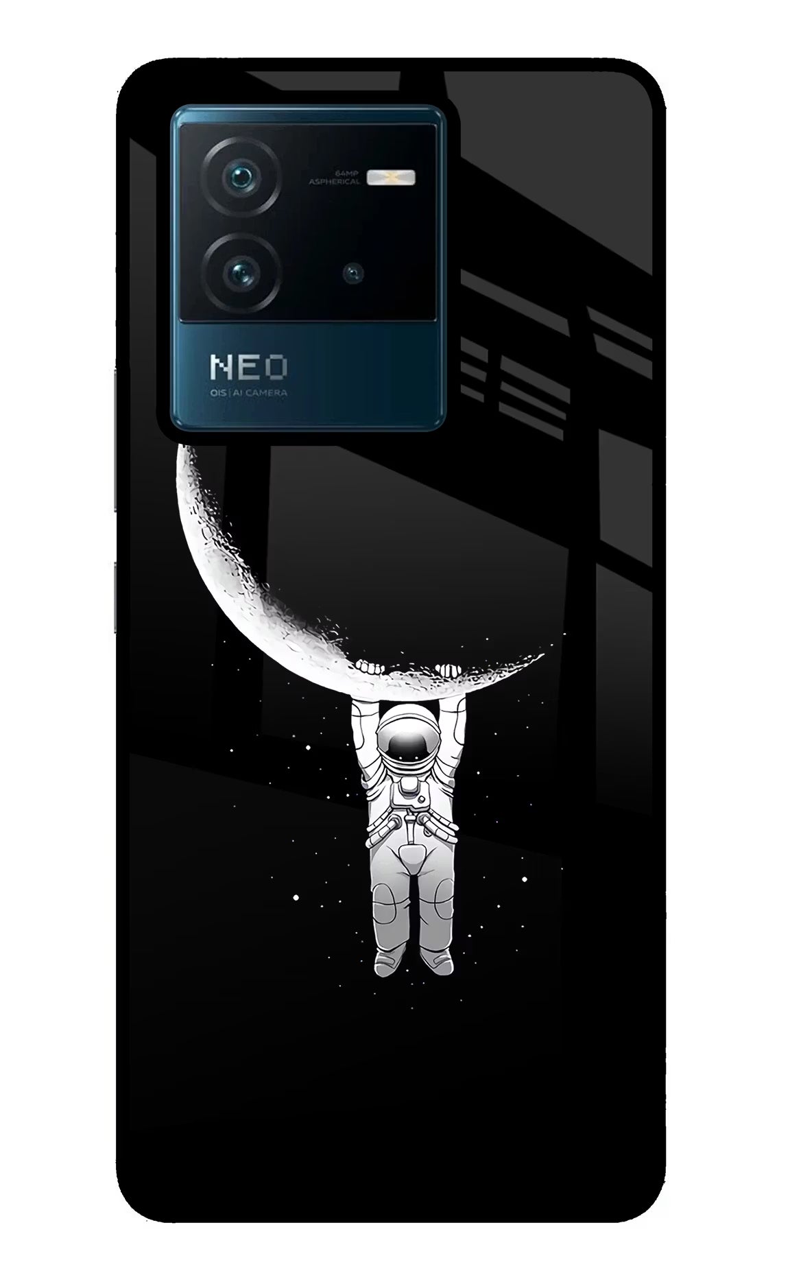 Moon Space IQOO Neo 6 5G Back Cover - Moon Space IQOO Neo 6 5G Glass Case Back Cover by Casekaro Moon Space IQOO Neo 6 5G Glass Case Back Cover by Casekaro