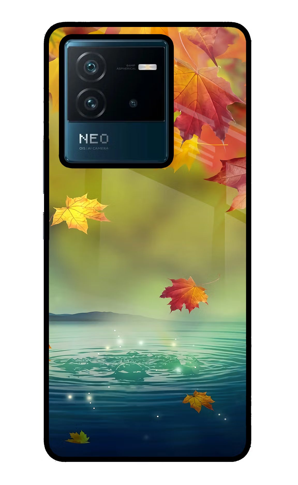 Flowers IQOO Neo 6 5G Back Cover - Flowers IQOO Neo 6 5G Glass Case Back Cover by Casekaro Flowers IQOO Neo 6 5G Glass Case Back Cover by Casekaro