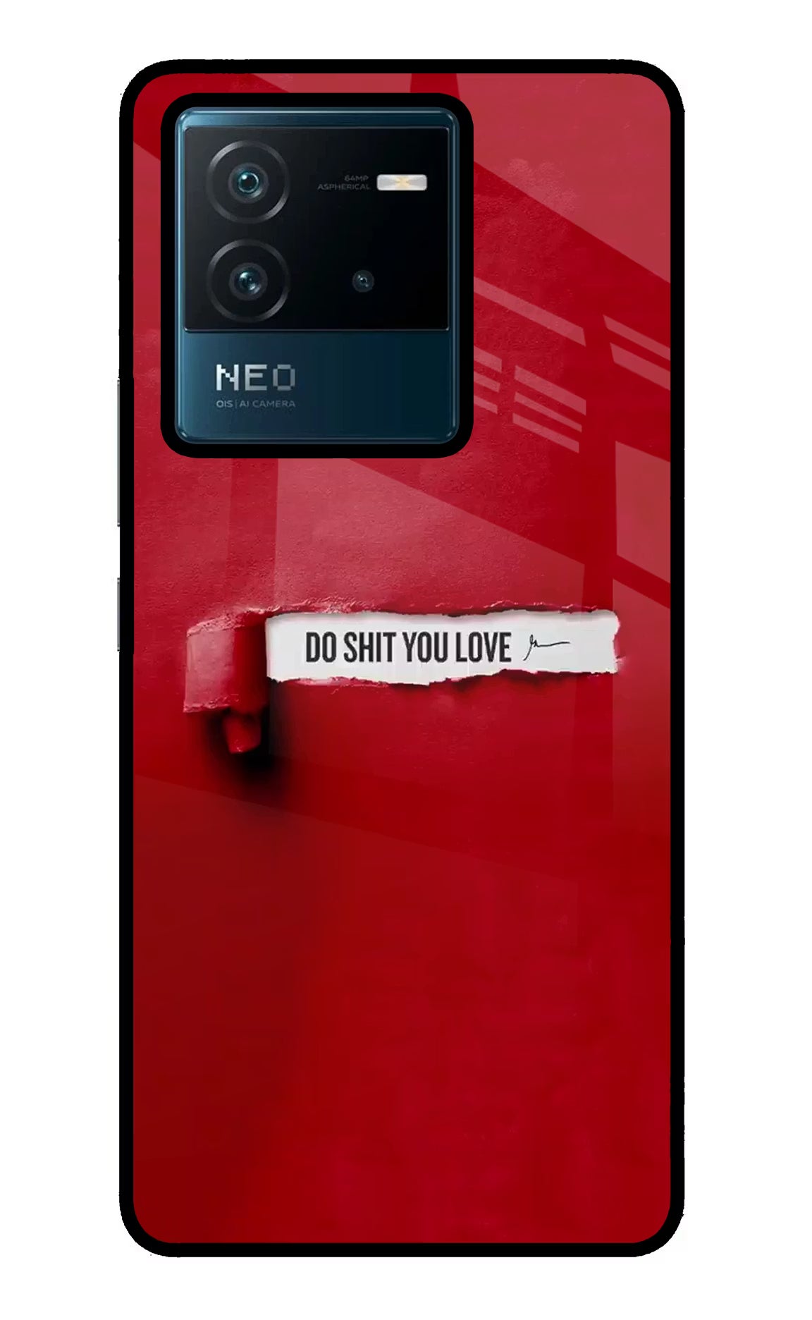 Do Shit You Love IQOO Neo 6 5G Back Cover - Do Shit You Love IQOO Neo 6 5G Glass Case Back Cover by Casekaro Do Shit You Love IQOO Neo 6 5G Glass Case Back Cover by Casekaro