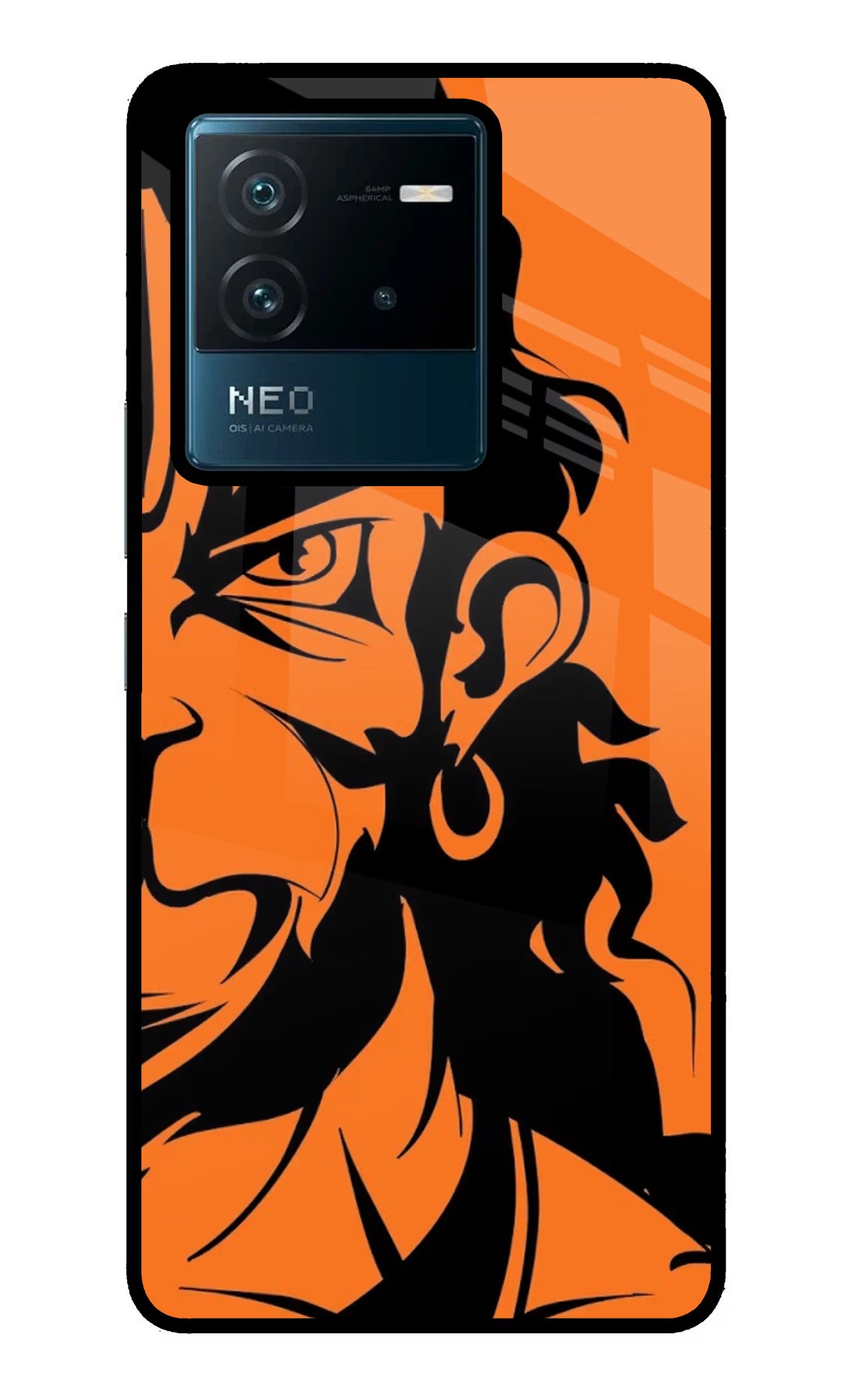 Hanuman IQOO Neo 6 5G Back Cover - Hanuman IQOO Neo 6 5G Glass Case Back Cover by Casekaro Hanuman IQOO Neo 6 5G Glass Case Back Cover by Casekaro