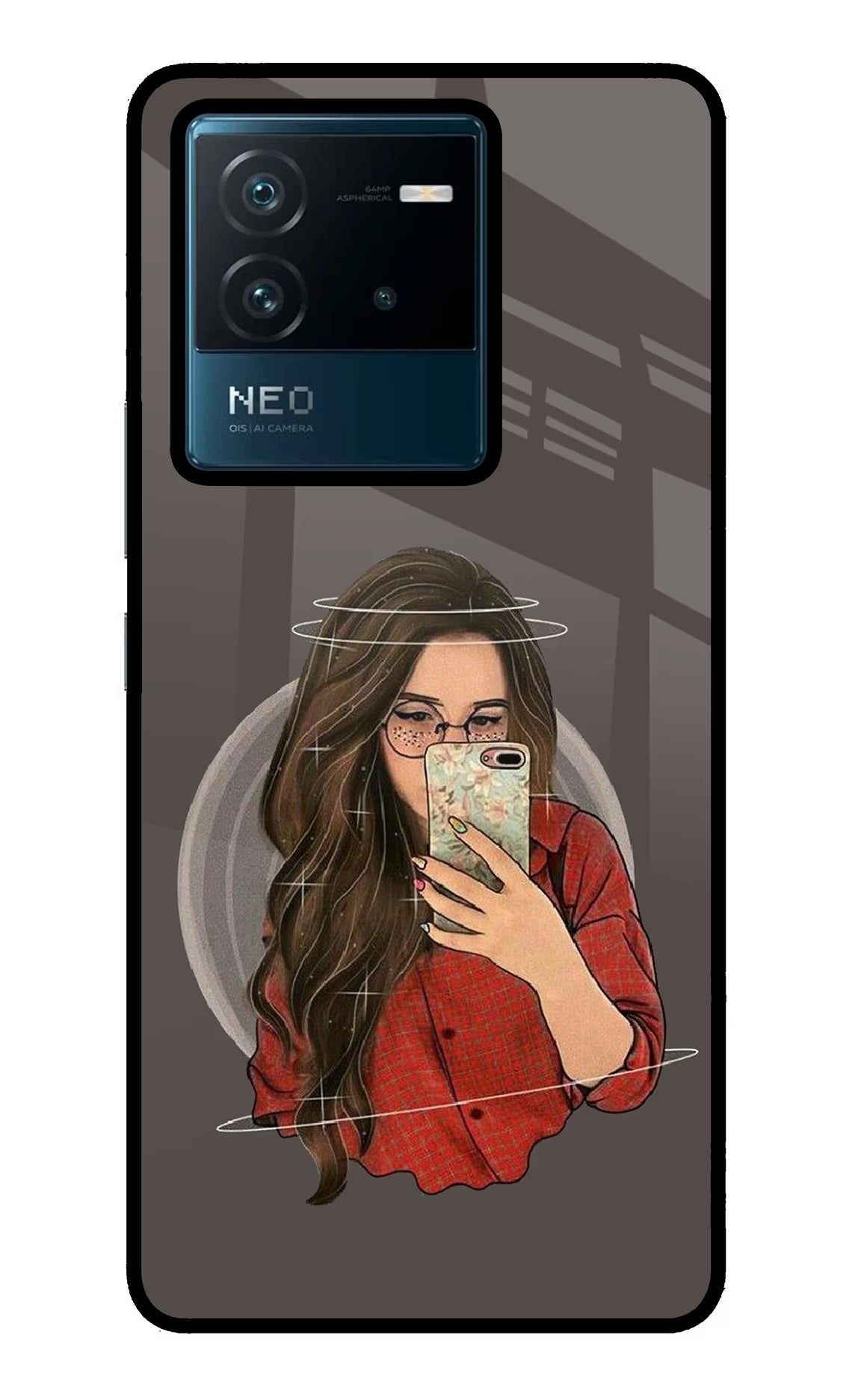 Selfie Queen IQOO Neo 6 5G Back Cover - Selfie Queen IQOO Neo 6 5G Glass Case Back Cover by Casekaro Selfie Queen IQOO Neo 6 5G Glass Case Back Cover by Casekaro