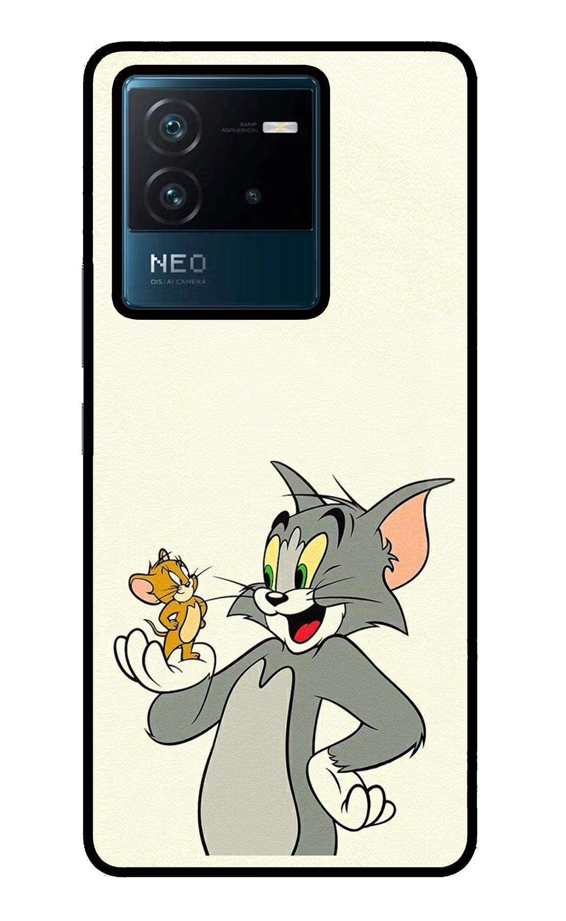 Tom & Jerry IQOO Neo 6 5G Back Cover - Tom & Jerry IQOO Neo 6 5G Glass Case Back Cover by Casekaro Tom & Jerry IQOO Neo 6 5G Glass Case Back Cover by Casekaro
