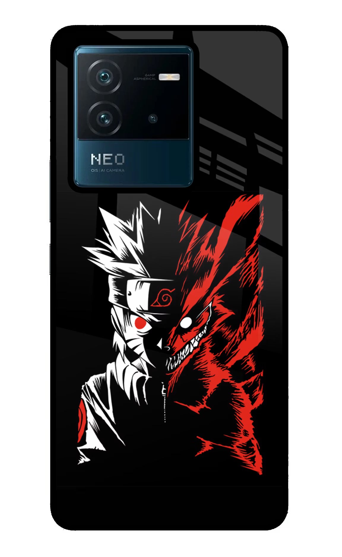 Naruto Two Face IQOO Neo 6 5G Back Cover - Naruto Two Face IQOO Neo 6 5G Glass Case Back Cover by Casekaro Naruto Two Face IQOO Neo 6 5G Glass Case Back Cover by Casekaro