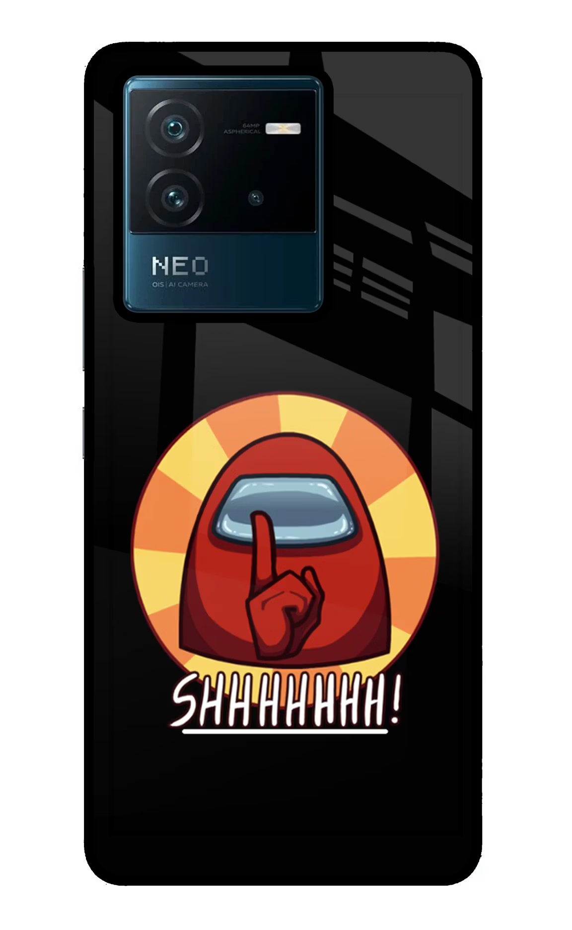 Among Us Shhh! IQOO Neo 6 5G Glass Case - Among Us Shhh! IQOO Neo 6 5G Glass Case Among Us Shhh! IQOO Neo 6 5G Glass Case