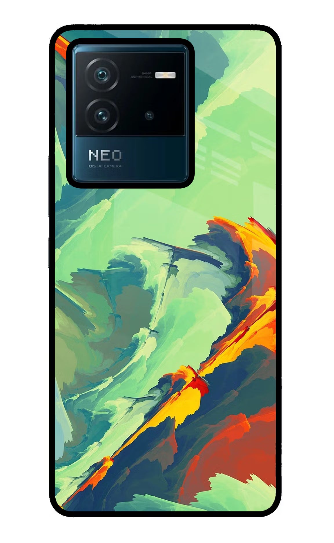 Paint Art IQOO Neo 6 5G Back Cover - Paint Art IQOO Neo 6 5G Glass Case Back Cover by Casekaro Paint Art IQOO Neo 6 5G Glass Case Back Cover by Casekaro