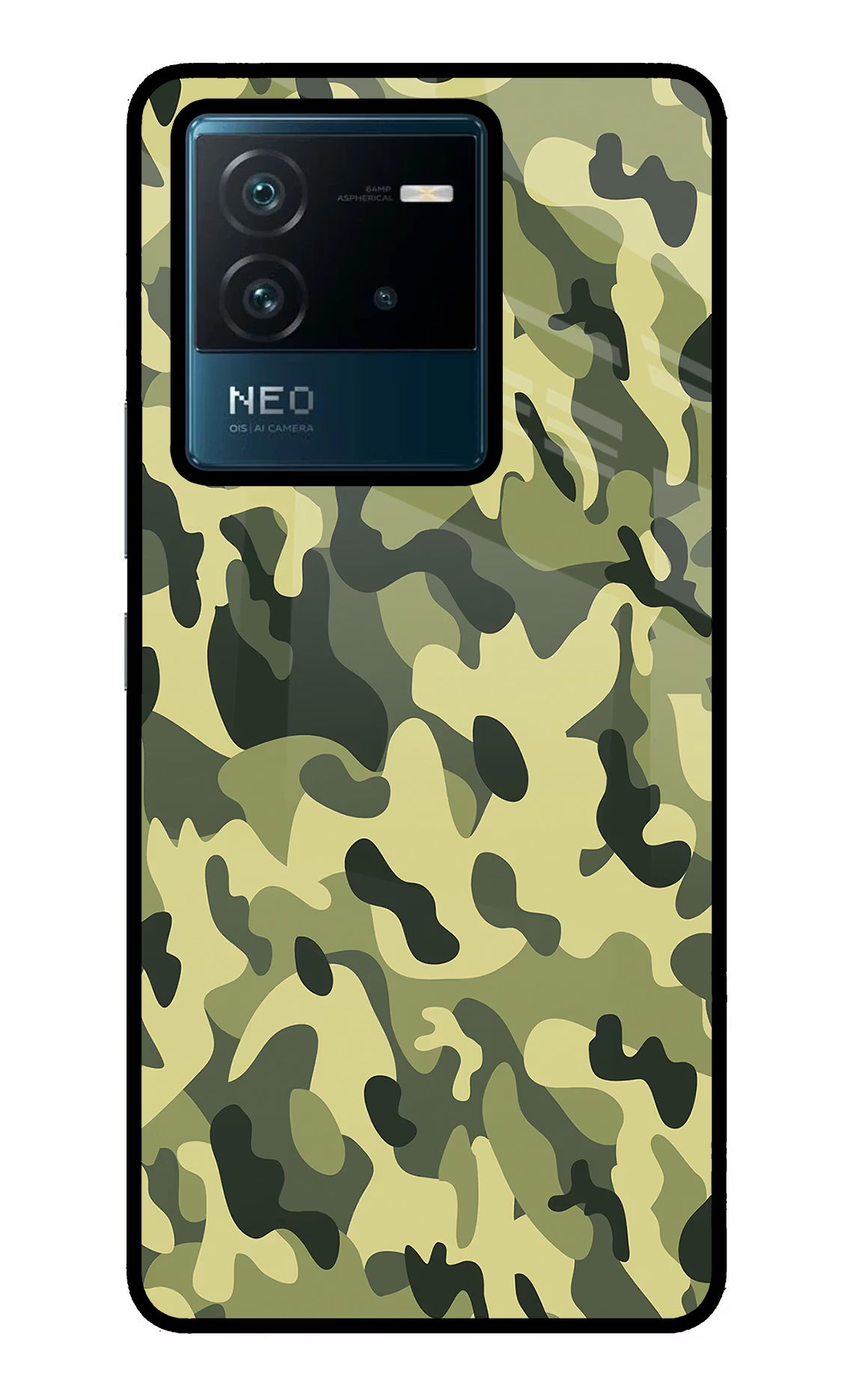 Camouflage IQOO Neo 6 5G Glass Case - Camouflage IQOO Neo 6 5G Glass Case Camouflage IQOO Neo 6 5G Glass Case