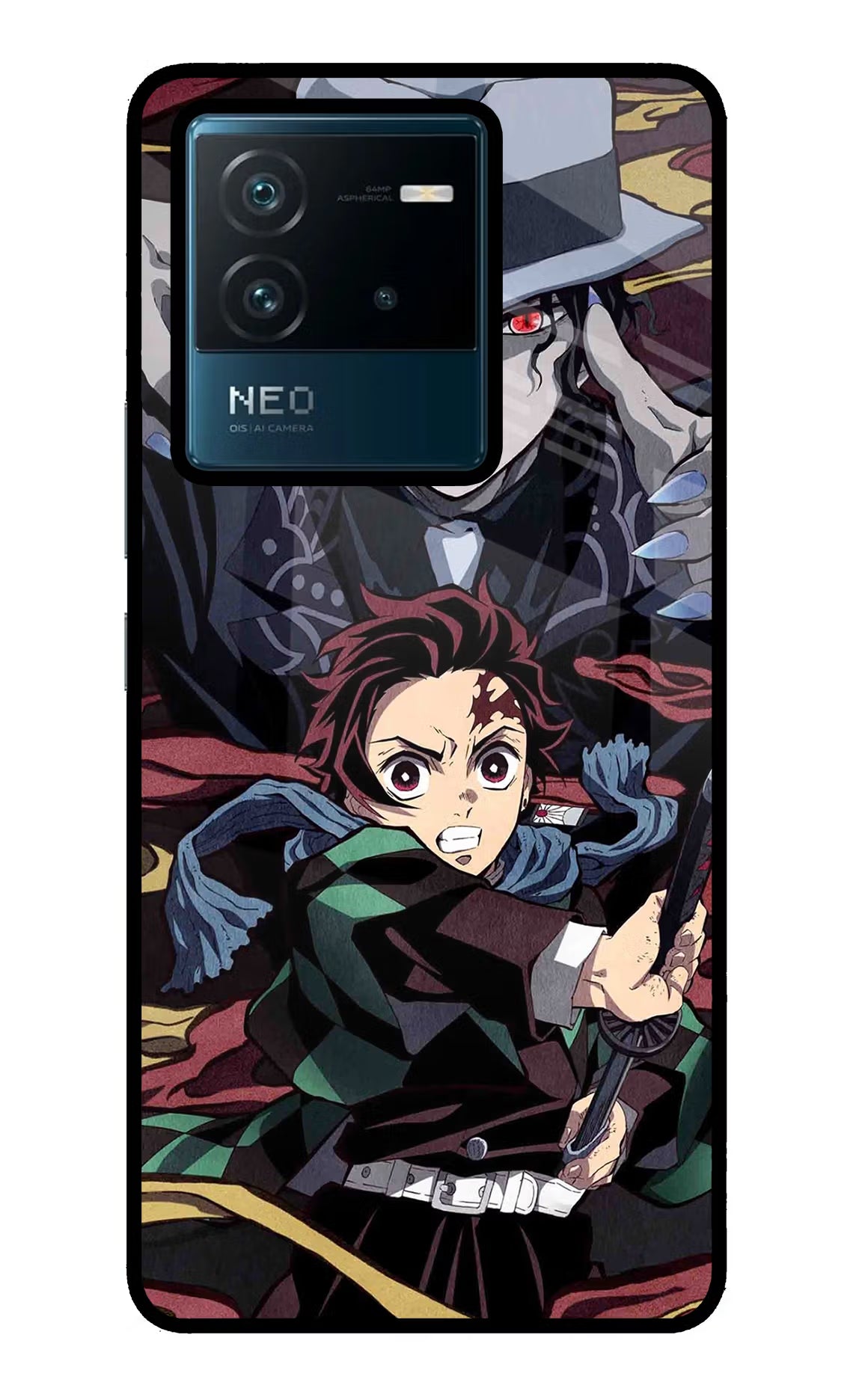 Demon Slayer IQOO Neo 6 5G Glass Case - Demon Slayer IQOO Neo 6 5G Glass Case Demon Slayer IQOO Neo 6 5G Glass Case