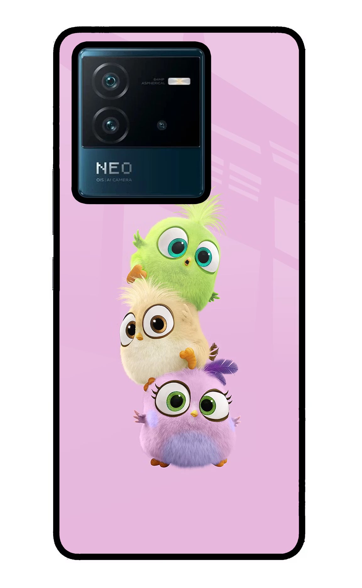 Cute Little Birds IQOO Neo 6 5G Glass Case - Cute Little Birds IQOO Neo 6 5G Glass Case Cute Little Birds IQOO Neo 6 5G Glass Case